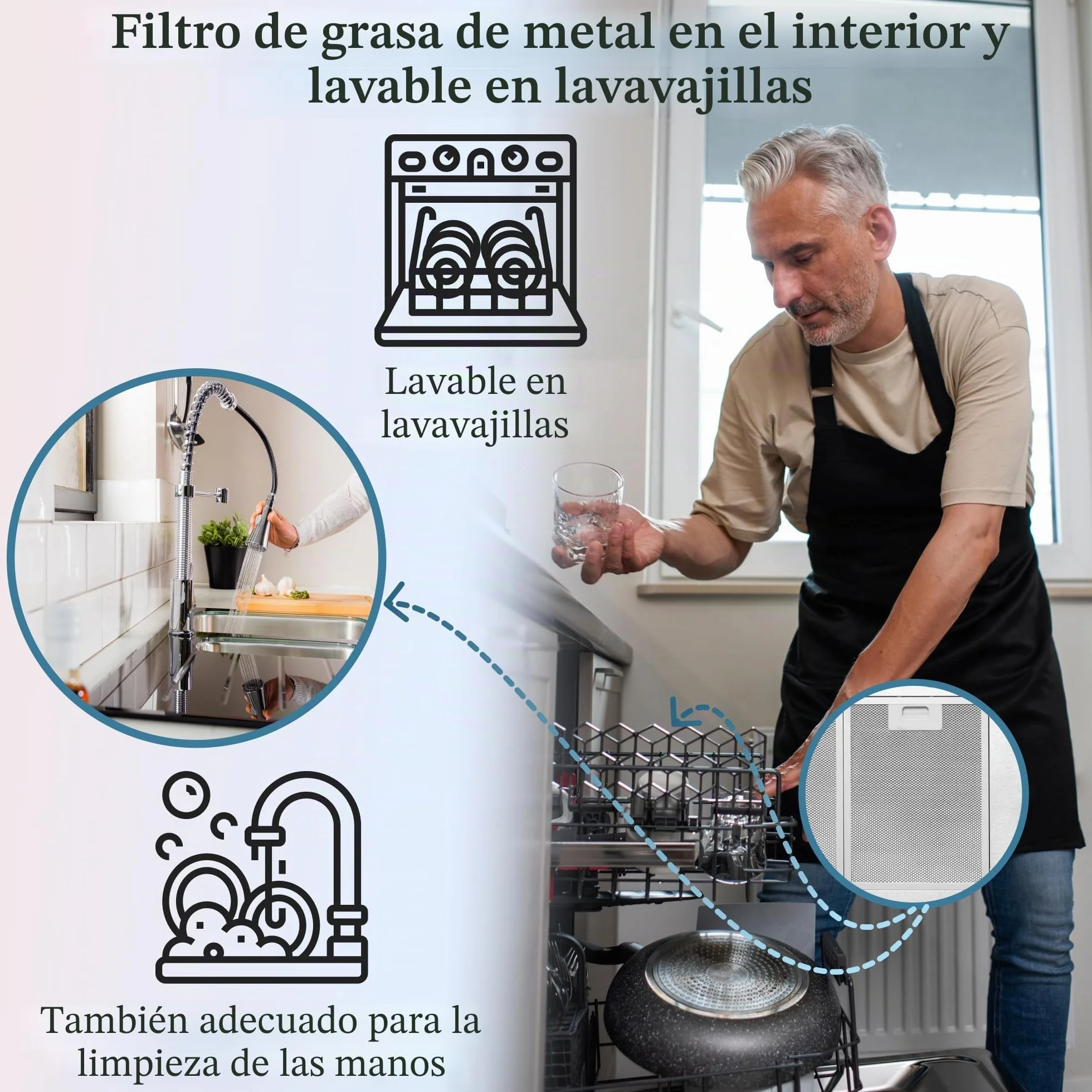 Gurari 046 IS Campana Extractora de Pared 90 cm • 1000 m³/h • Lujo • 3 Velocidades • LED • Acero Inoxidable • Recirculación Posible