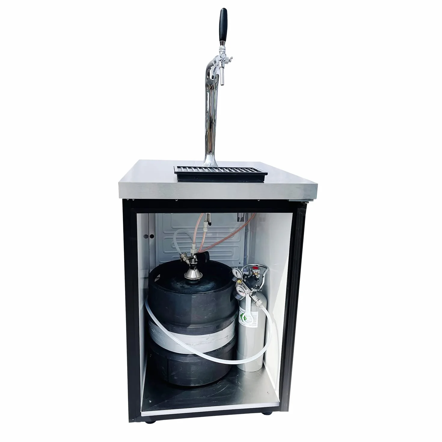 ich-zapfe Kit Completo - refrigerador de Cerveza de Barril de hasta 50L - Incluye Columna Elegante y Grifo con compensador, KEG:Type A