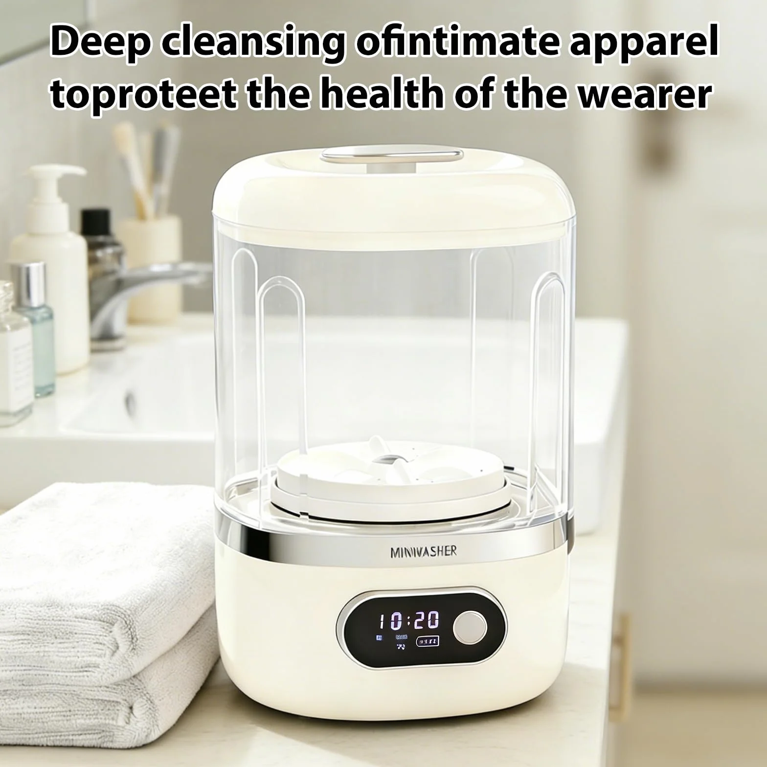 Mini Lavadora Portátil Recargable Inalámbrica 1L Compacta para Sujetadores y Ropa Interior