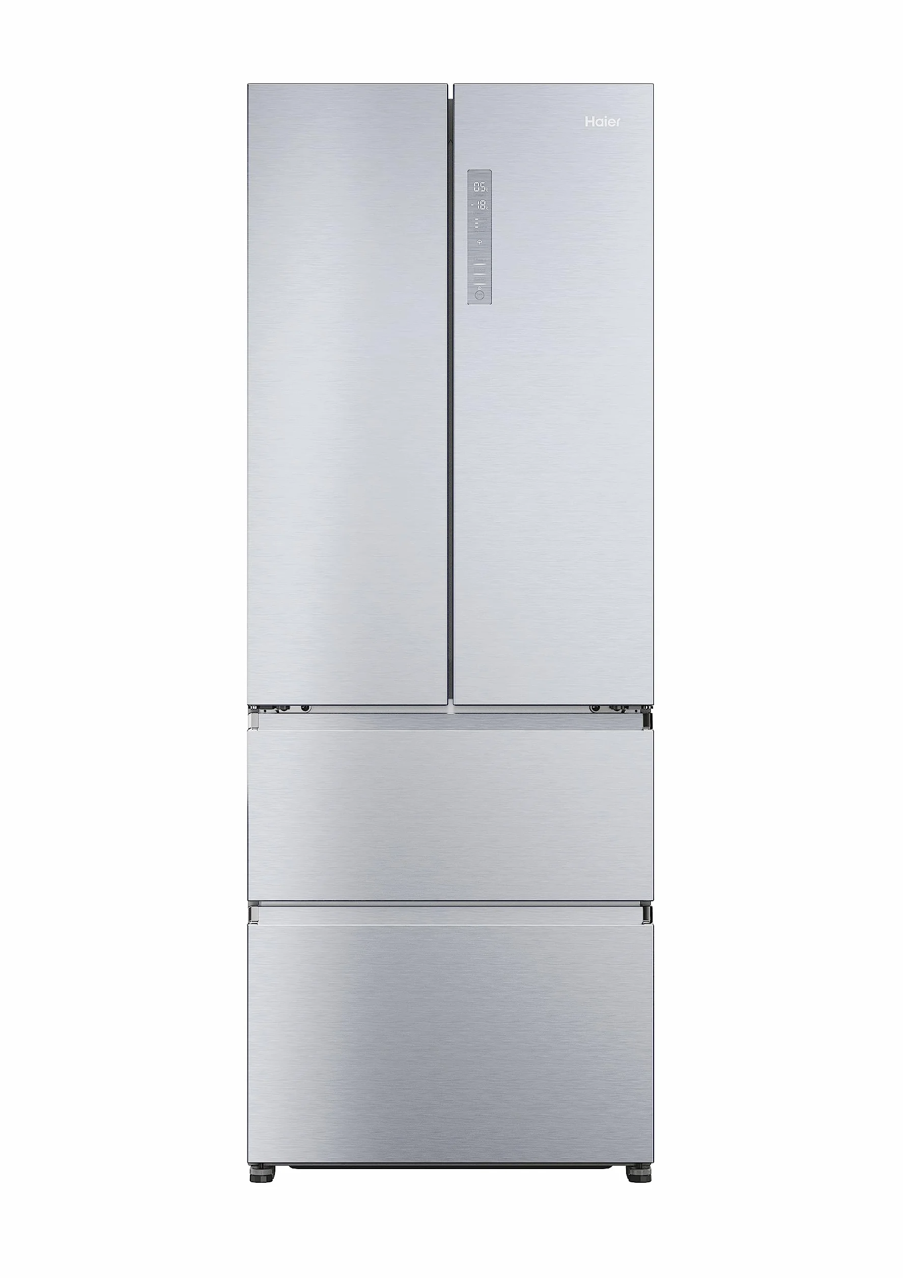 HAIER FD 70 Series 5 HFR5719ENMG - Frigorífico Puerta Francesa, Cajones Direct Access, Circular AirFlow, Motor Inverter, My Zone Plus, Total No Frost, Ancho 70cm, Alto 1,90m, 446L, Luz LED, Inox