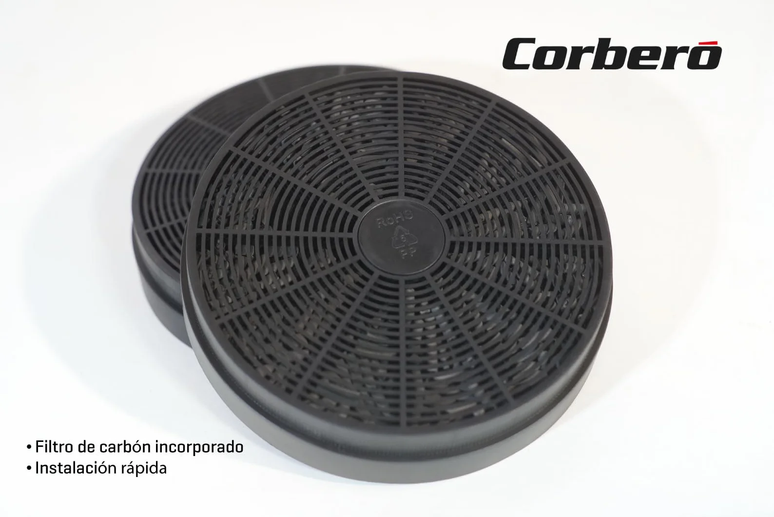 Corberó Campana Extractora Pirámide 70 cm 621,71 m3/h 168W 3 Velocidades Luz LED Inox