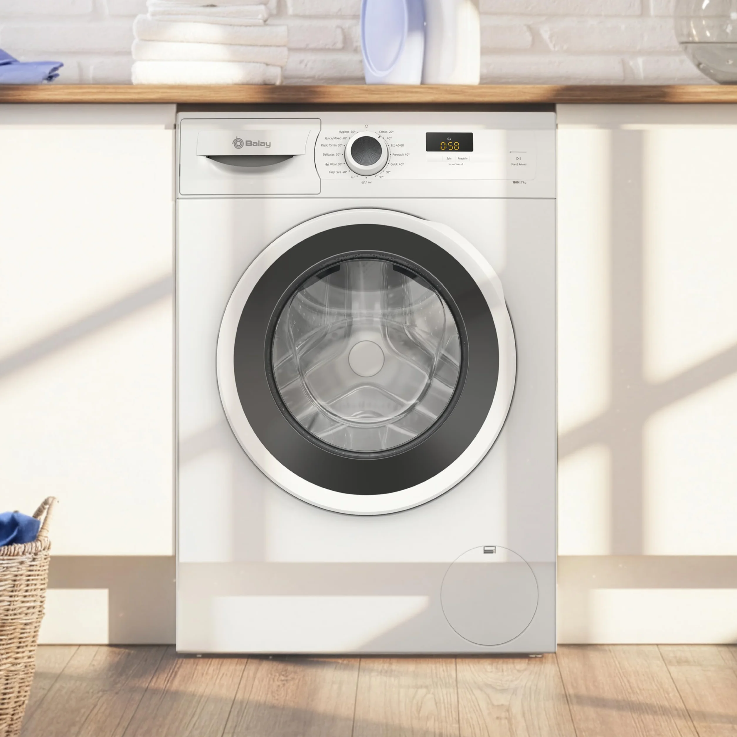 Balay Lavadora Carga Frontal 7 kg 1200 rpm Blanco 3TS273BA