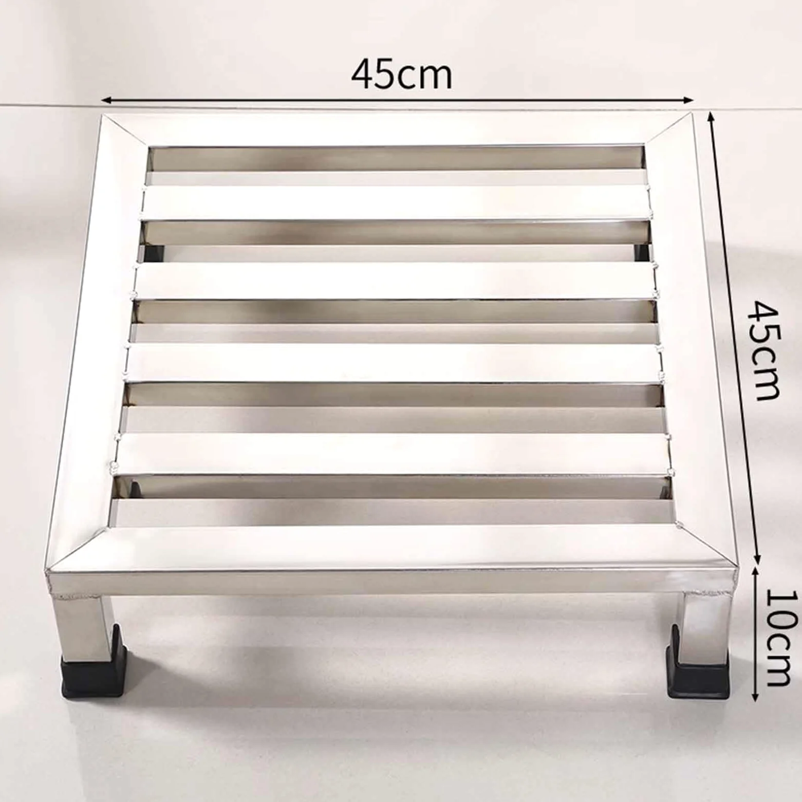 Elevador de electrodomésticos resistente, soporte de piso de acero inoxidable, soporte rectangular para lavadoras y refrigeradores