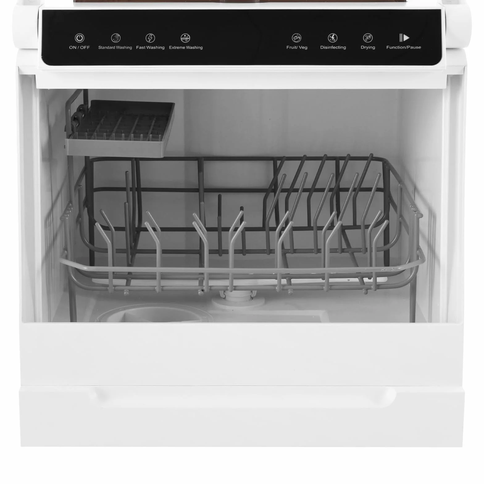 800 W portátil Lavavajillas, lavavajillas de mesa con 6 programas y depósito de agua de 5L, lavavajillas de mesa con cubierta semitransparente e indicador LED, perfecto y fácil para casas pequeñas