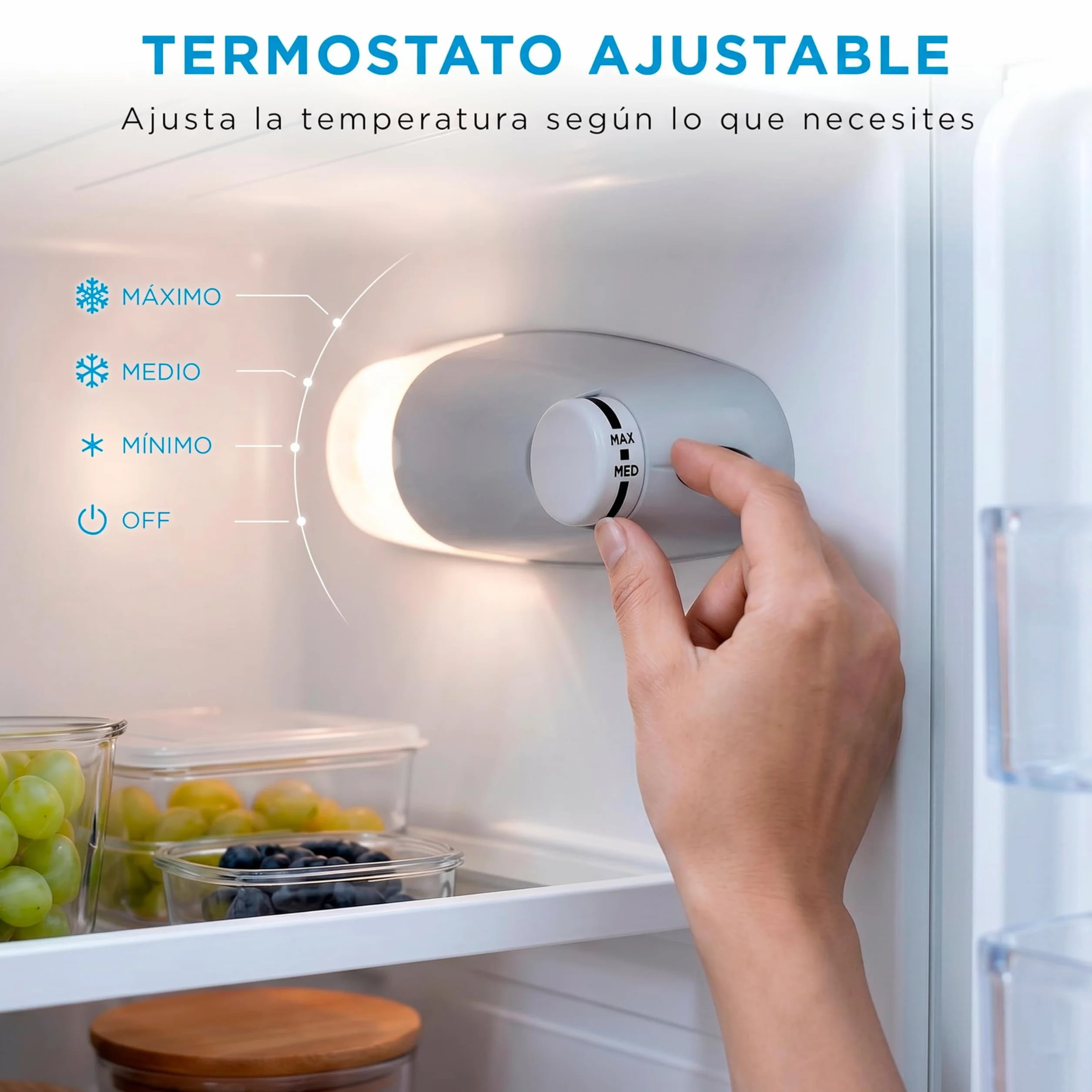 Midea Frigorífico 2 puertas 140 cm alto x 55 cm ancho, Blanco, Capacidad 204 L, Nevera Pequeña con Congelador Low Frost de Bajo Consumo, Puerta Reversible, Luz LED, Silencioso 40dB, Cajón de Frutas