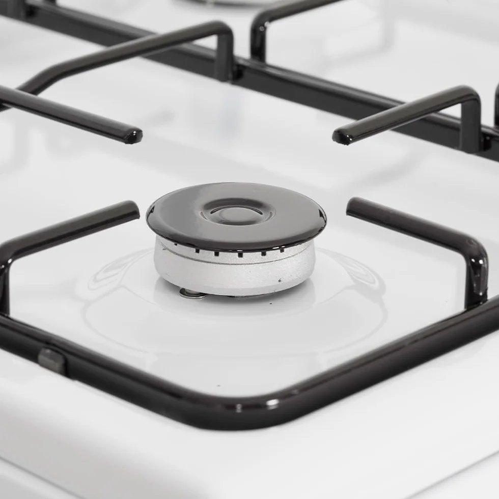 Svan Cocina de Butano con Horno con Grill 55 L SKG4500TM - 4 Zonas de Cocinado, Kit Conversión Gas Natural, Acabado en Esmalte Blanco