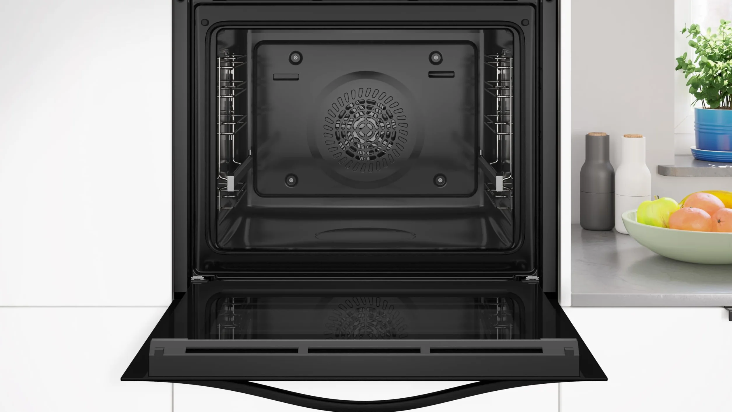Balay - Horno multifunción con función vapor, 60 x 60 cm, Aqualisis, Control Comfort, Raíles 1 nivel, Cristal negro, 3HA4031X3