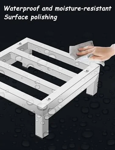 Elevador de electrodomésticos resistente, soporte de suelo de acero inoxidable, soporte de base de muebles para lavadora y nevera