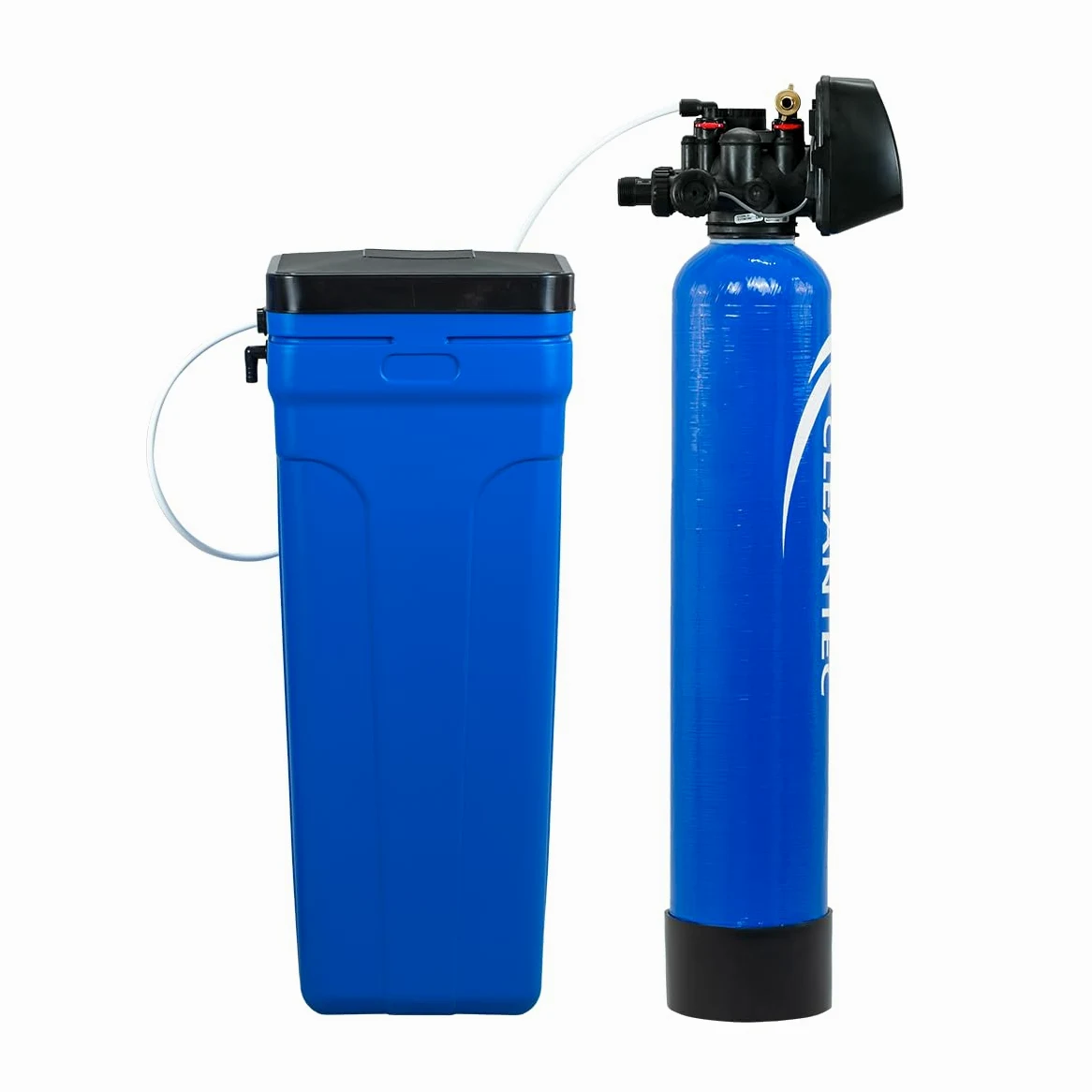 IWSC 1000 - Ablandador de agua para 3 – 4 personas, multifamiliar, depósito de sal separado para largos intervalos de recarga, incluye kit de conexión