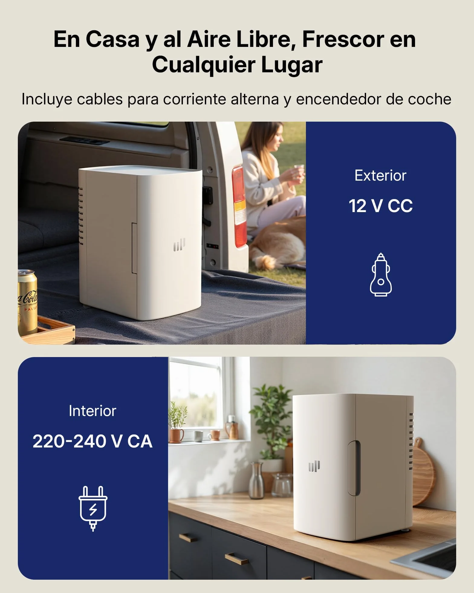 Upstreman Mini Nevera 6 litros, 12V 220V Fridge Portatil para Habitacion Oficina Coche Caravanas Camping, Función Enfriamiento y Calentamiento, para Skincare Red Bull Cosmeticos Coca Cola, TR6