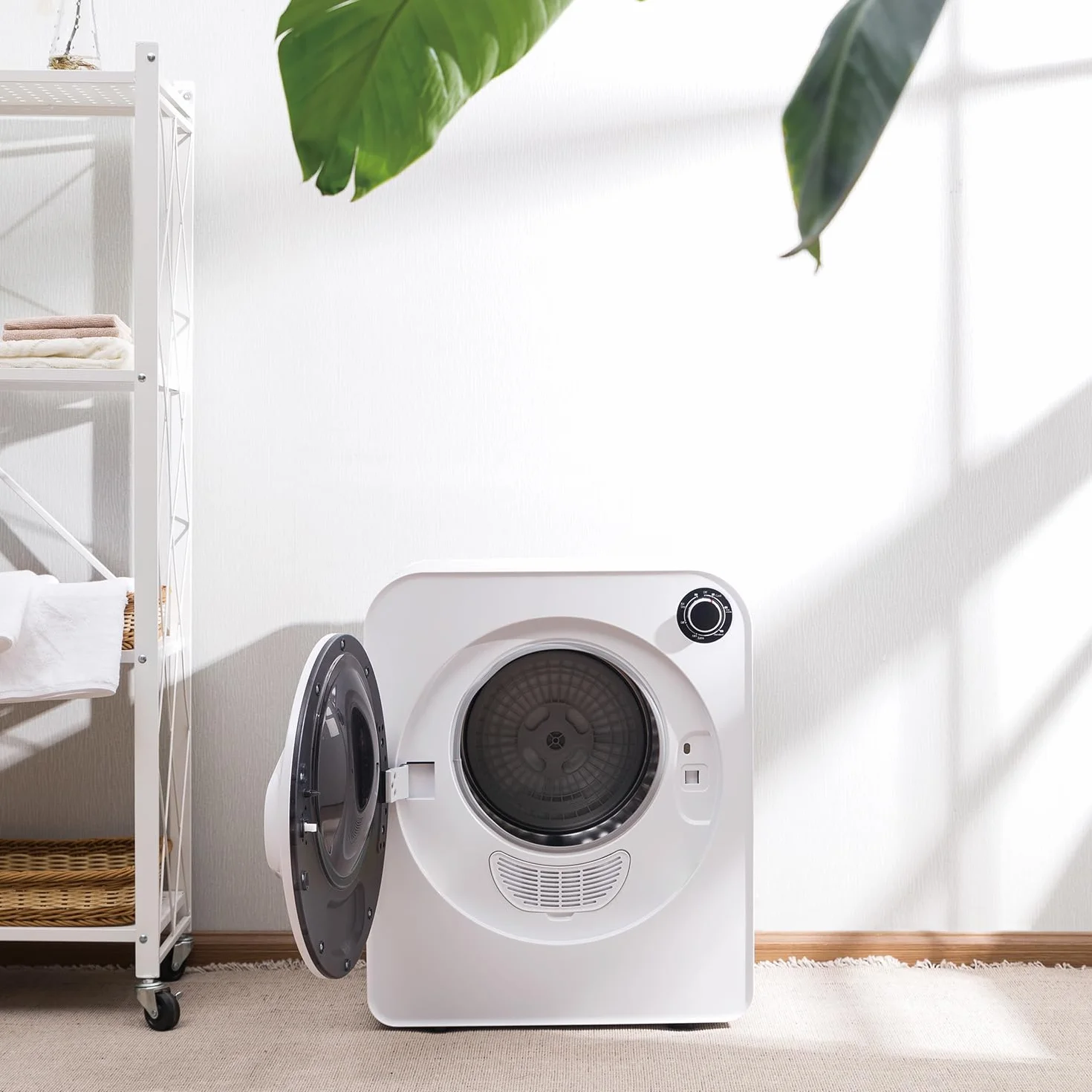 Green Blue GB405 Secadora de Ropa hasta 3kg | Secadora Eléctrica 830W de Evacuación | Independiente o de Pared Cinco Programas de Secado (Secadora GB405 + 4x Filtro)