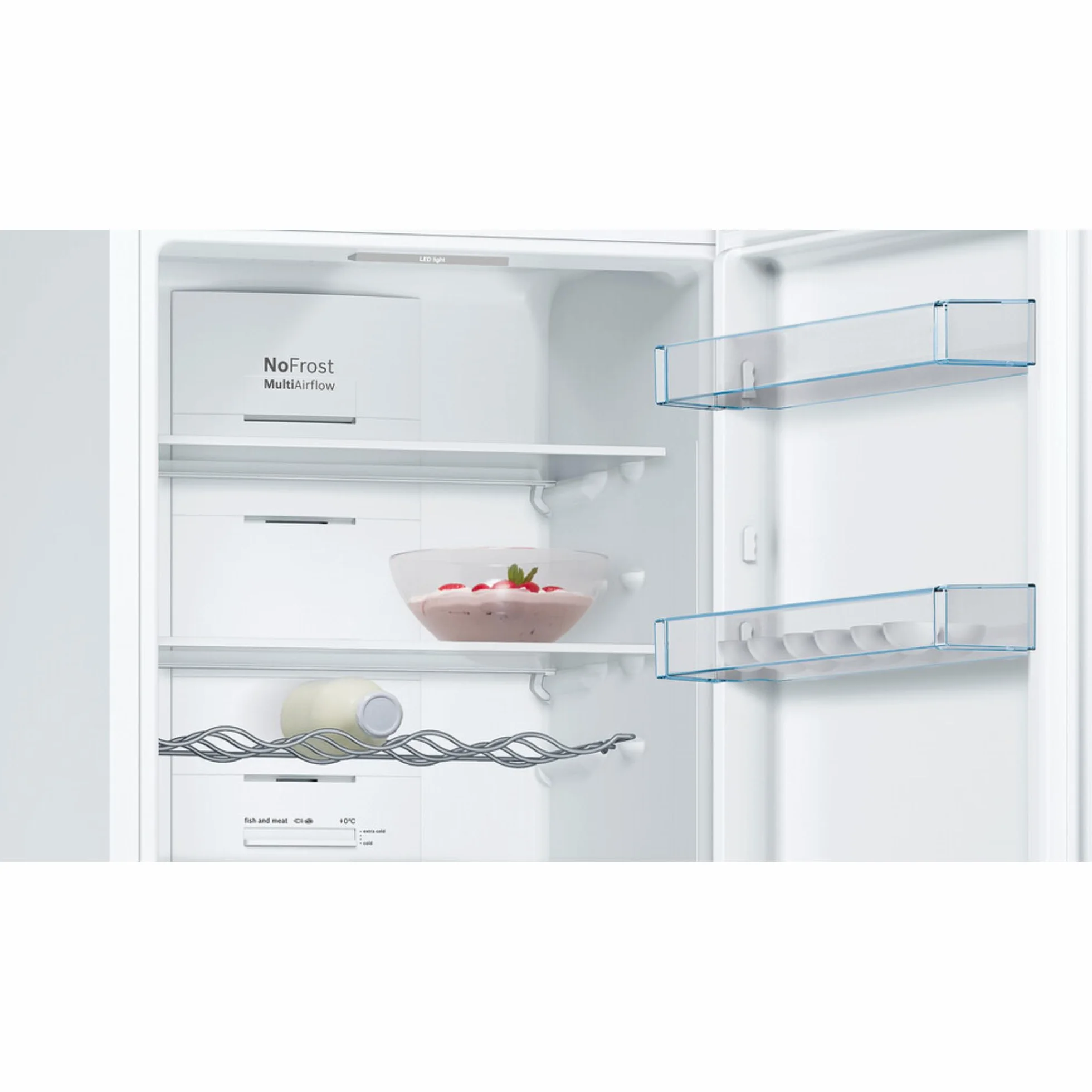 Bosch - Frigorífico Combinado, Libre Instalación, Serie 4, 60 cm de ancho, Total NoFrost, Blanco, KGN362WED