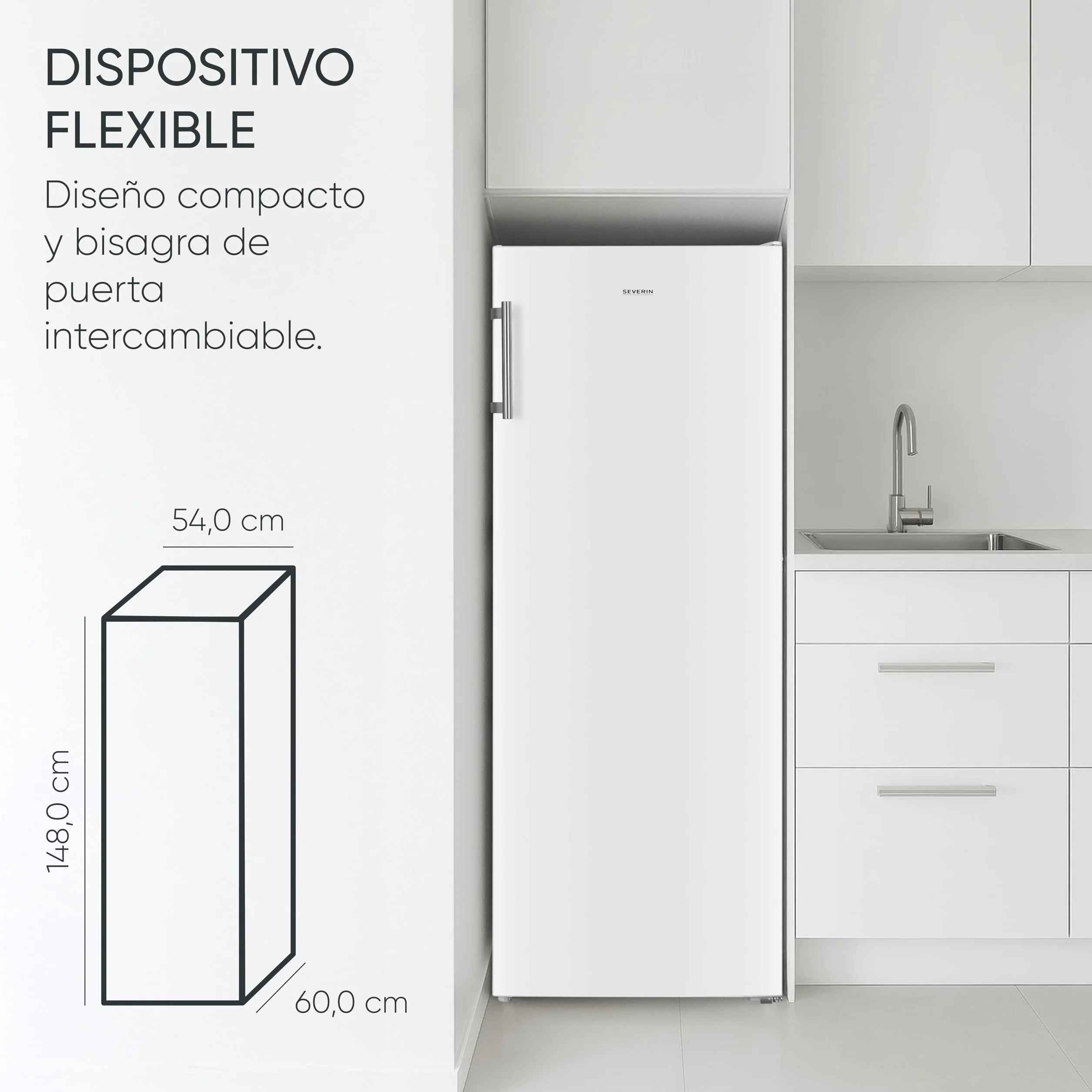 No-Frost Freezer, 161L, White