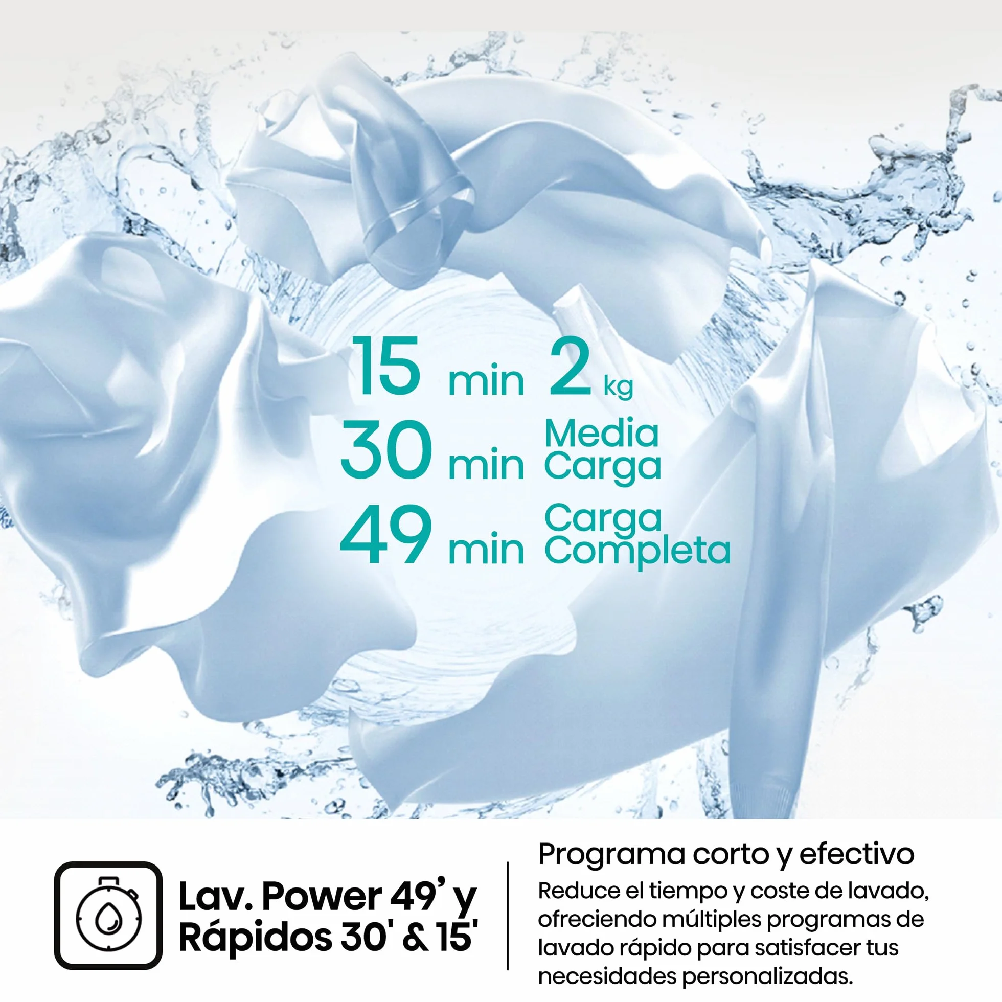 Hisense WF1I1142BWL - Lavadora 11 Kg, 1400 rpm, Clase A, Fondo 59cm, Lav. Power 49’ y Rápidos 30' y 15', Dispensador Automix, Lavado Auto Wash, Antiarrugas, iFit™ Fondo Optimizado, Vapor 99,9%, Blanco