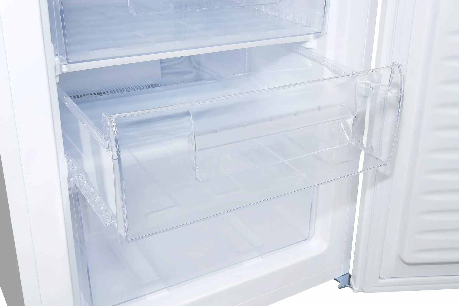 Exquisit Congelador Vertical 91L Blanco Clase E 4 Cajones Puerta Reversible Control Temperatura