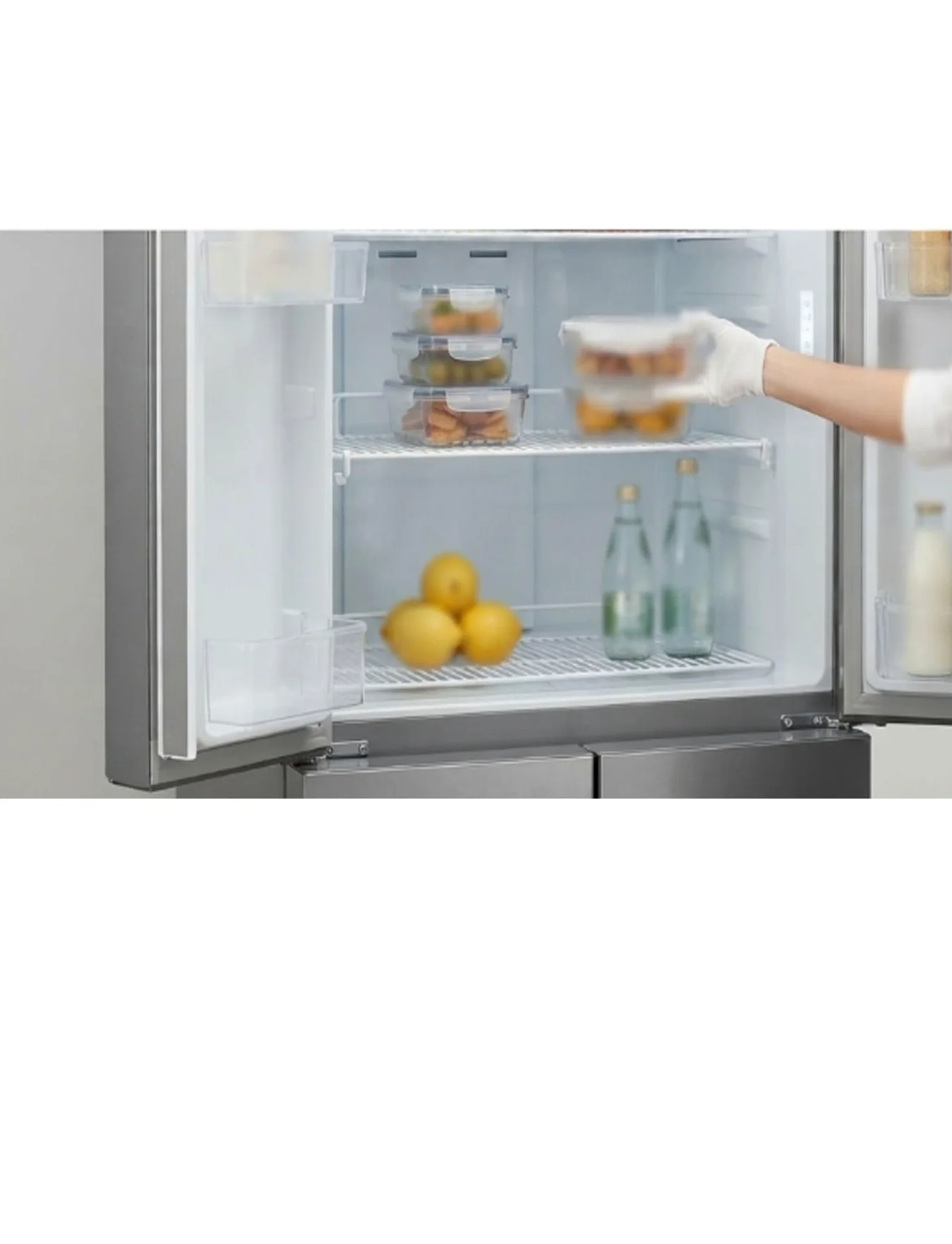 Estante de Repuesto para Frigorífico con Bordes Laterales | Organizador de rejilla de alambre for frigorífico, refrigerador y vitrina(57x53cm/22.4x20.9in)