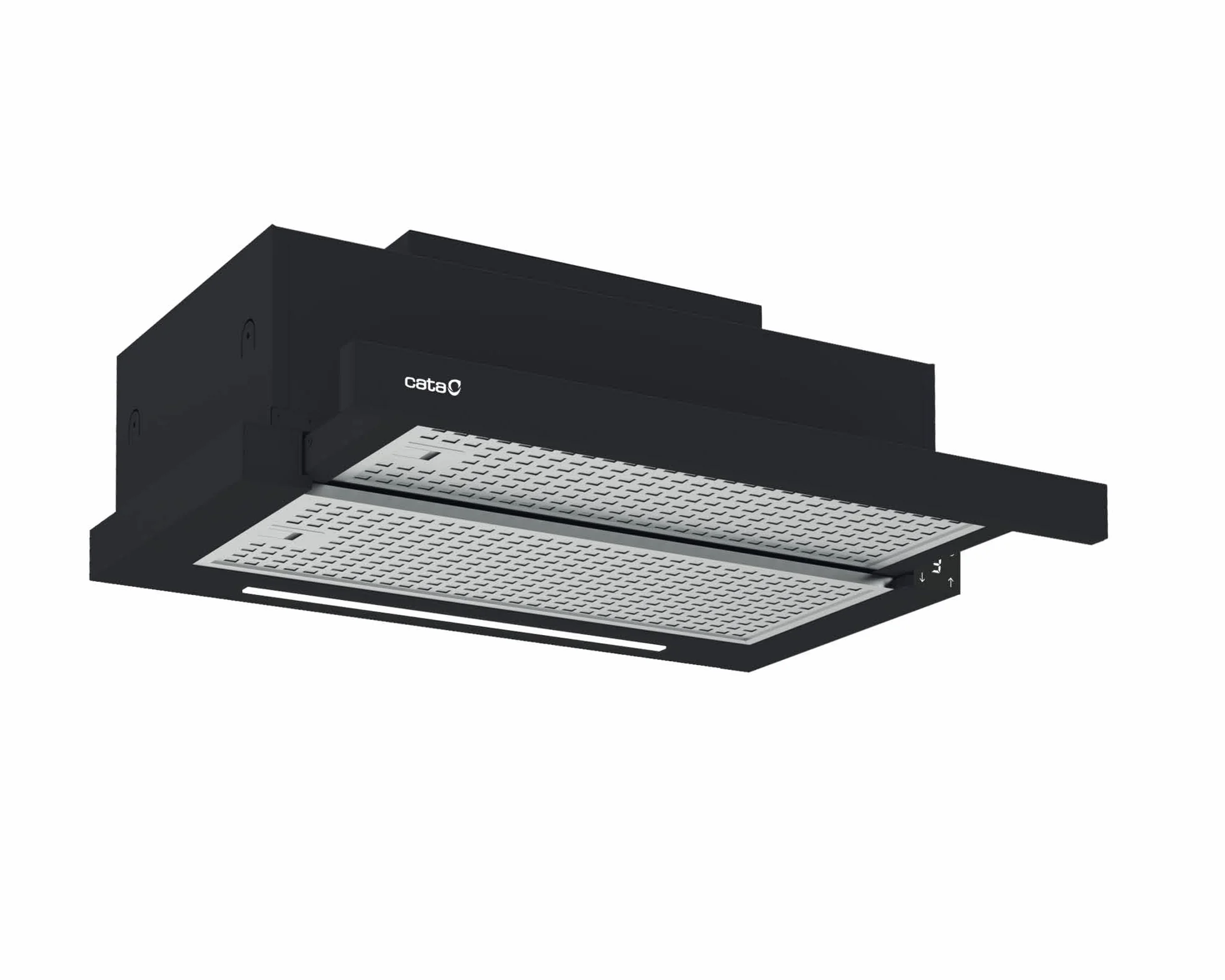 CATA Campana Extractora TFH 6630 BK Panel de Control Táctil 6 Niveles de Extracción Motor Extra Silencioso Iluminación LED Nivel Sonoro 47 db Sistema de Fácil Instalación Ancho 59.8 Color Negro