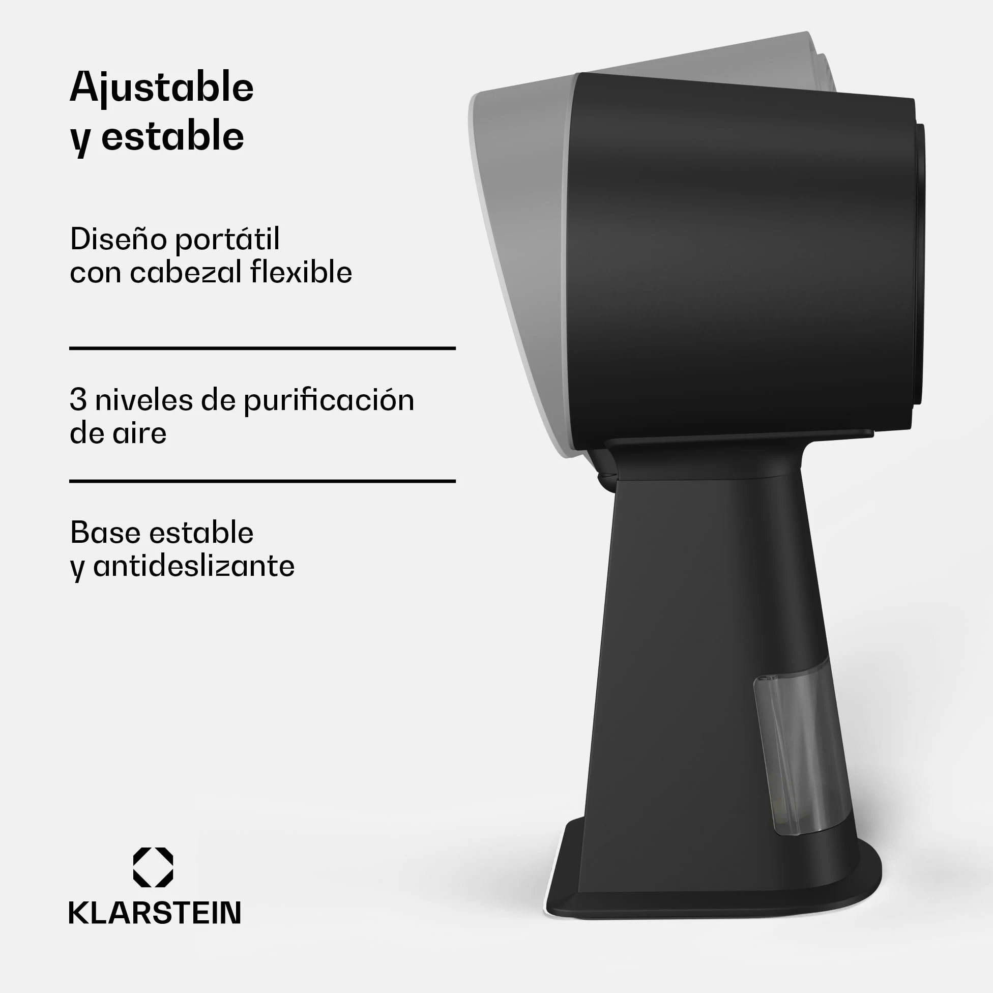 KLARSTEIN Campana Extractora Portátil, Compacta Y Potente 200 M³/H, Un Filtro Multicapa, Una Base Antideslizante, Ideal para Cocinas Pequeñas Y Áreas De Cocción