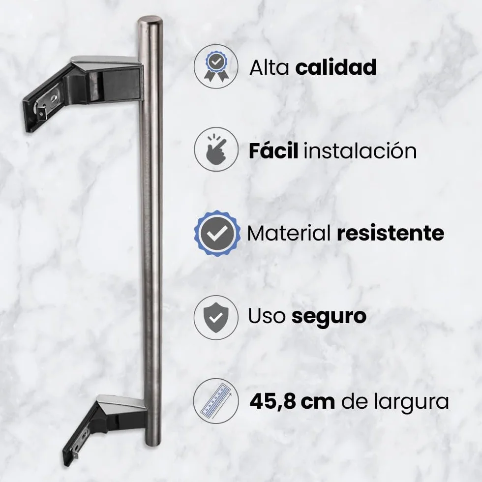 ANAKEL HOME Repuesto Tirador Frigorífico 743843200 Compatible con Frigorífico Liebher, Tirador de Puerta Frigorífico | Acero Inoxidable, 45,8 cm