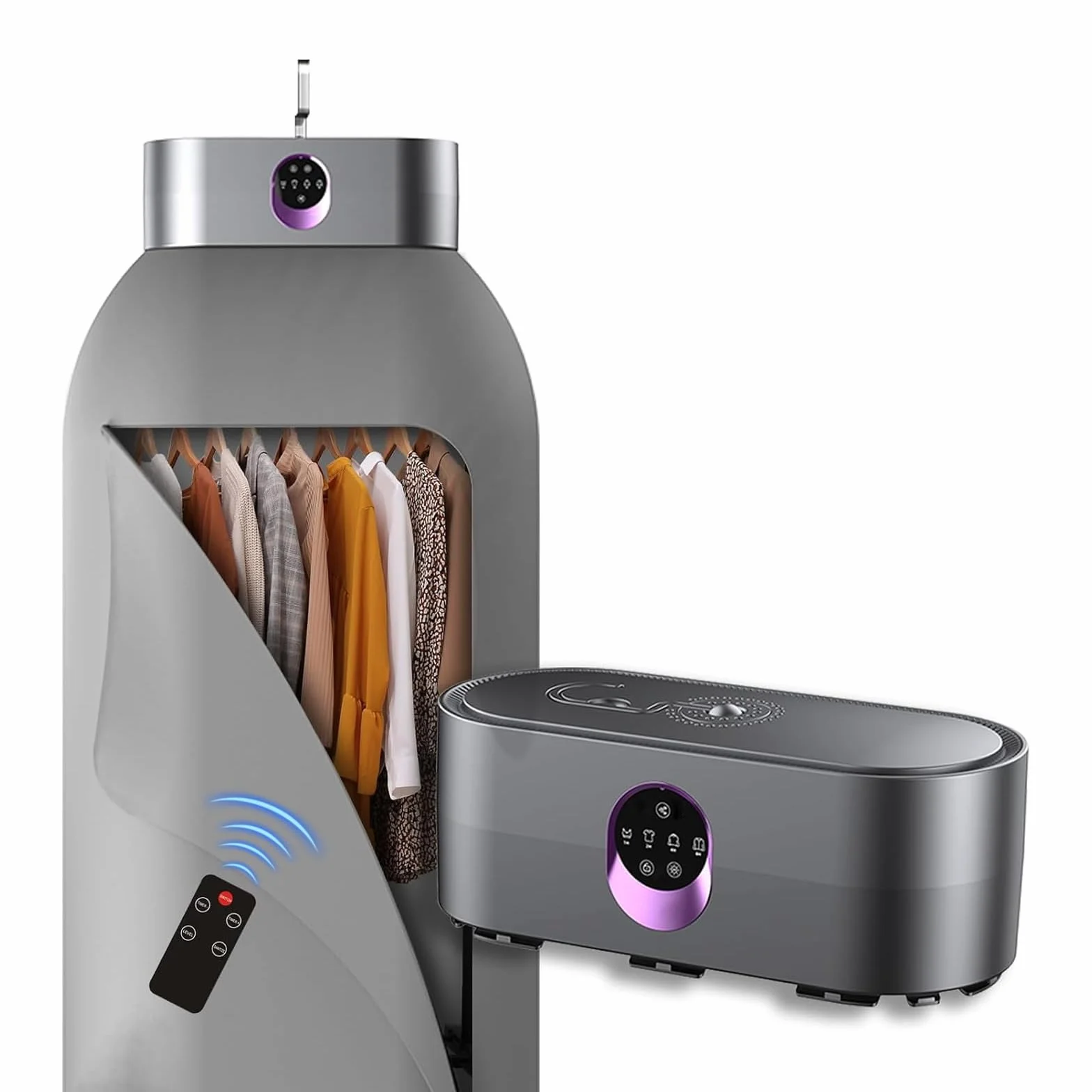 Secadora Eléctrica Compacta Con Temporizador Automático, Secadora De Ropa Portátil,Secadora Plegable y Portátil Para Pisos, Hogares y Viajes (Gris)