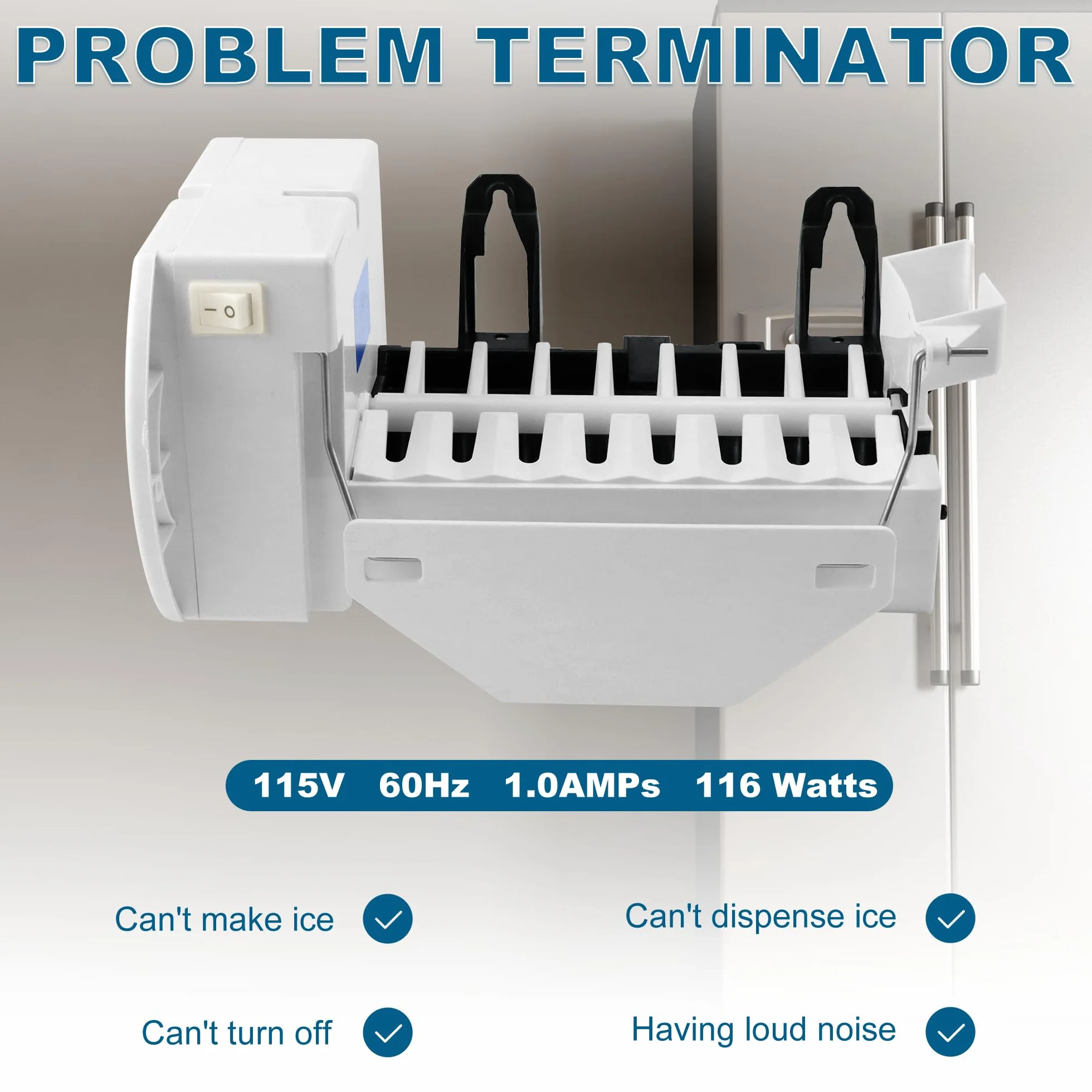 WR30X10012 WR30x10093 Kit de máquina de hielo de repuesto para G.E Hot.Point Ken. Más refrigeradores GSS20IEMDWW GSS25JFMDWW, reemplaza WR30X10061 por TOMOON