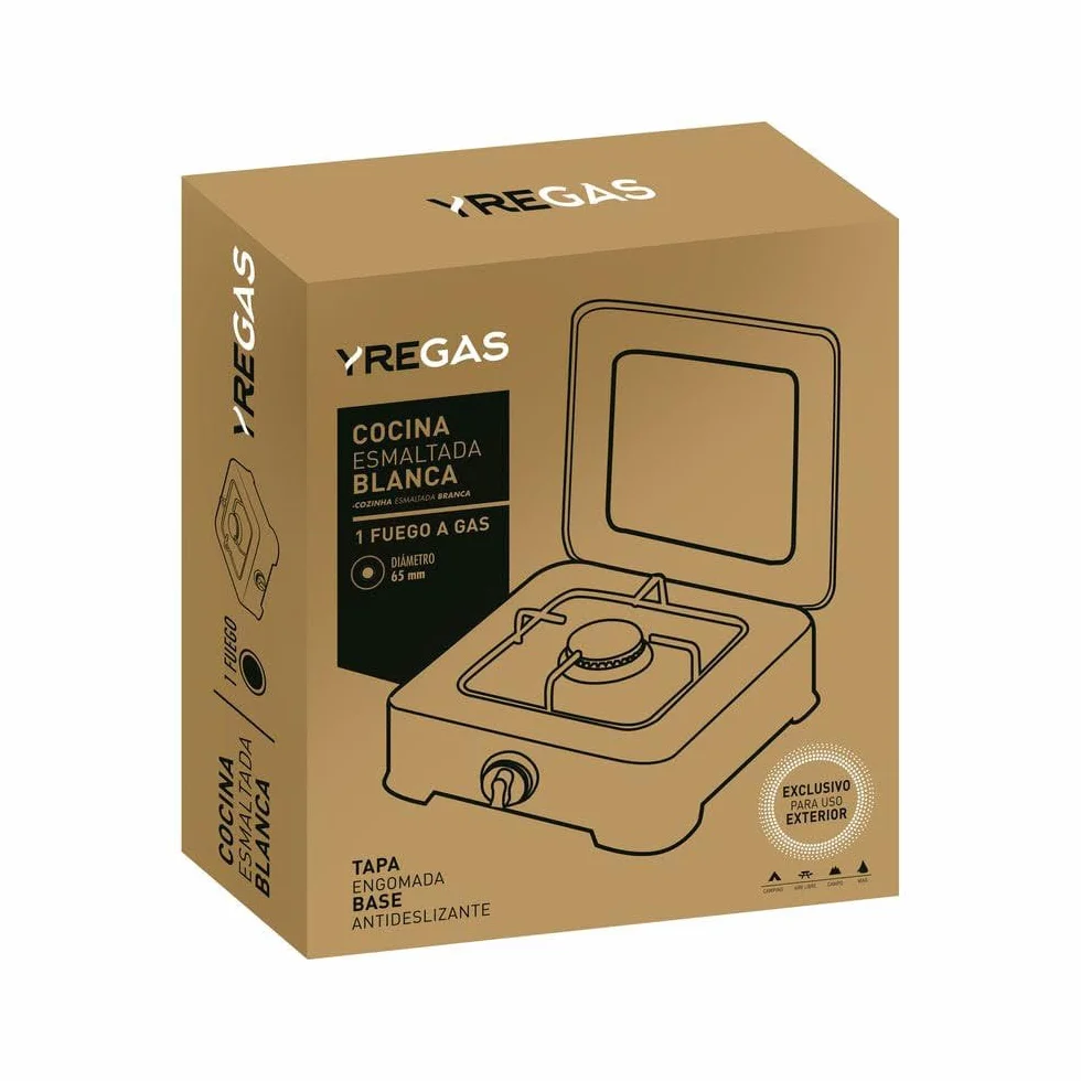 COCINA GAS ESMALTADA BLANCA 1 FUEGO