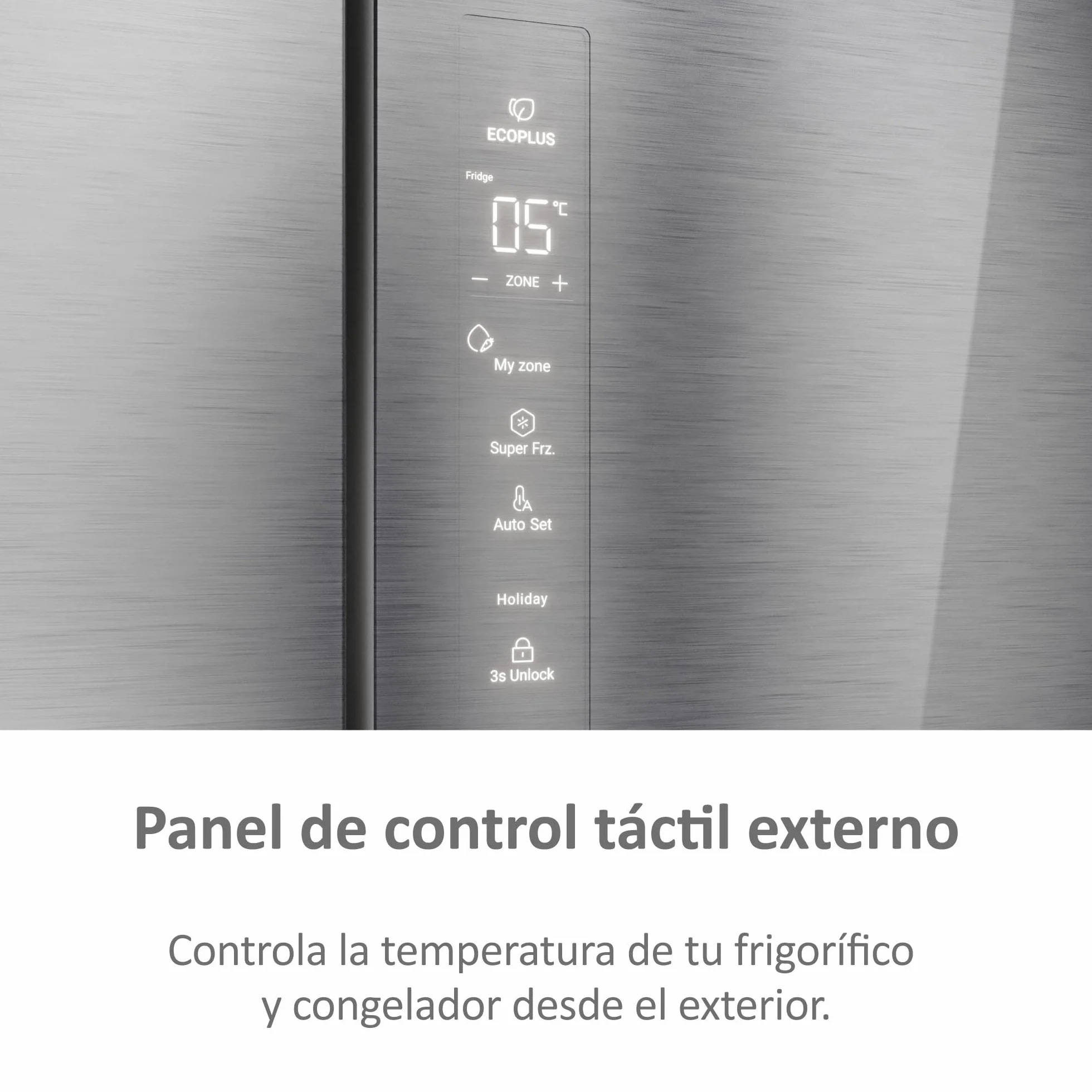Haier FD 83 Series 7 HFR7819ENGC - Frigorífico Puerta Francesa, 504L, Cajones Direct Access, AirFlow, WIFI, Motor Inverter, Humidity Zone, Total No Frost, Ancho 83cm, Daylight, Glass Inox Look