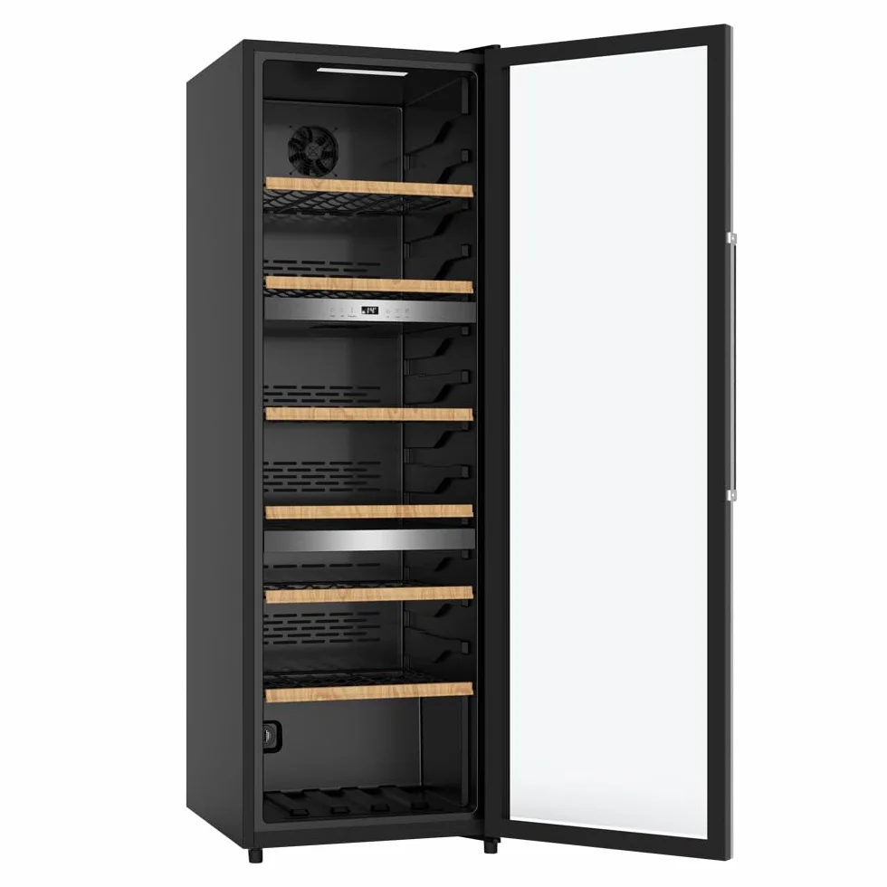 Jocel Vinotega JCAV003607, 282 Litros, Capacidad para 140 botellas, Clase eficiencia G, Color negro