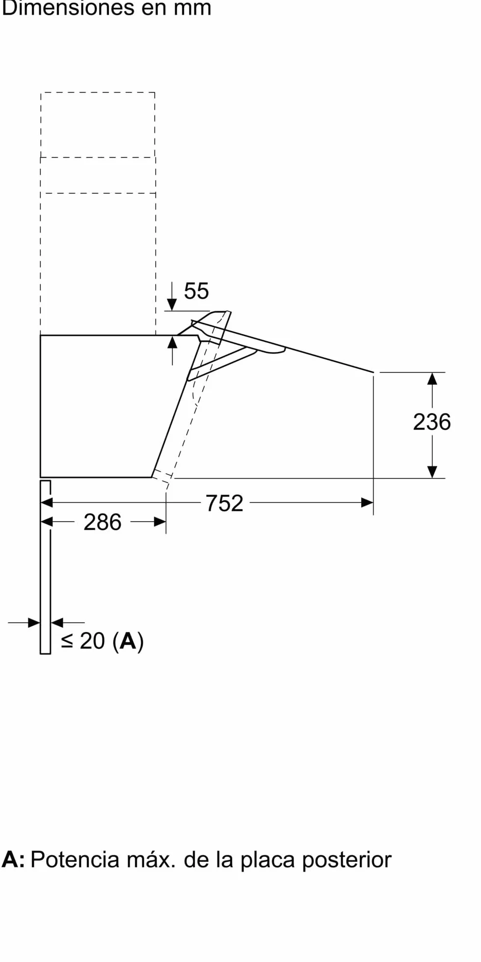Bosch - Campana Extractora Decorativa de Pared, 60 cm, Serie 4, Electrónica TouchControl, Motor EcoSilence, Home Connect, Cristal Negro, DWK67FN60