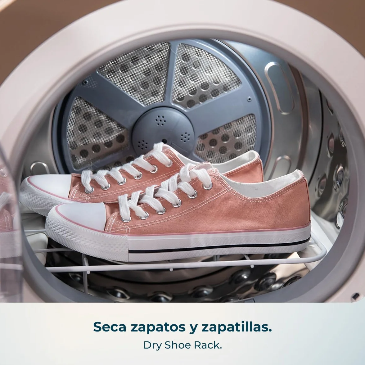 Cecotec Secadora Compacta Evacuación 3Kg Bolero DressCode Dry 3500V Gold. 8 Programas, Secado Automático Inteligente, Control Touch, Función UV Care, Tambor Inox, Antiarrugas, Blanco y Oro Cromado