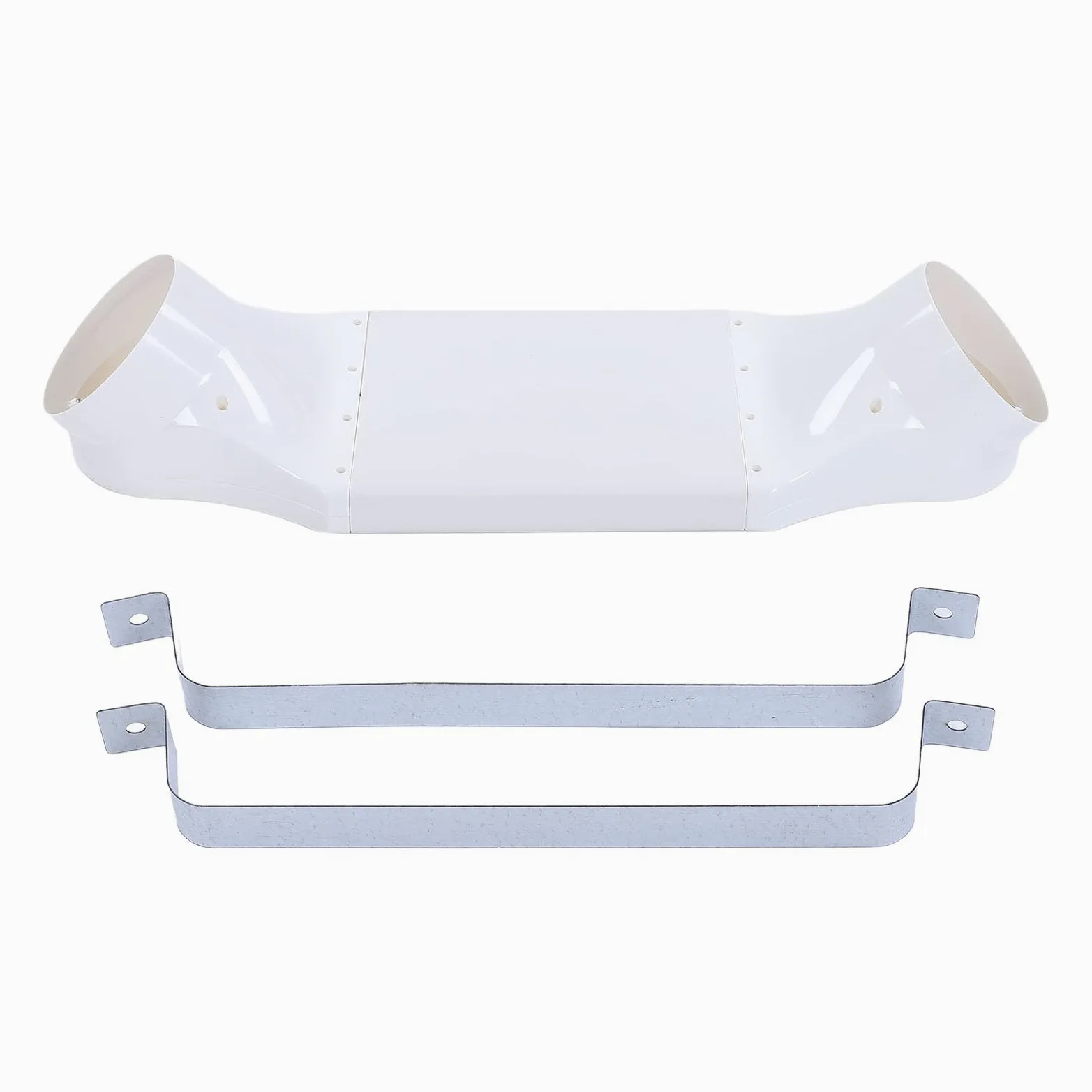 Fafeicy Kit de Transición de Conducto ABS de 200mm, Adaptador Redondo a Plano, Tubo de Cruce de Haz sin Taladro para de Ventilación de Secadora en Lavandería Doméstica