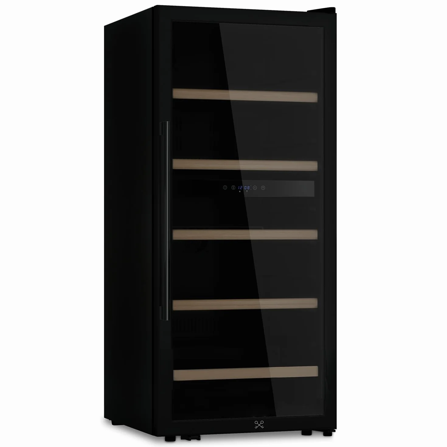 LES PETITS CHAMPS Vinoteca 91 botellas CAVCDB91 edición Negra, 204L de capacidad, 2 zonas de temperatura, elegante diseño en acero inoxidable, regulación de temperatura de 5°C a 18°C