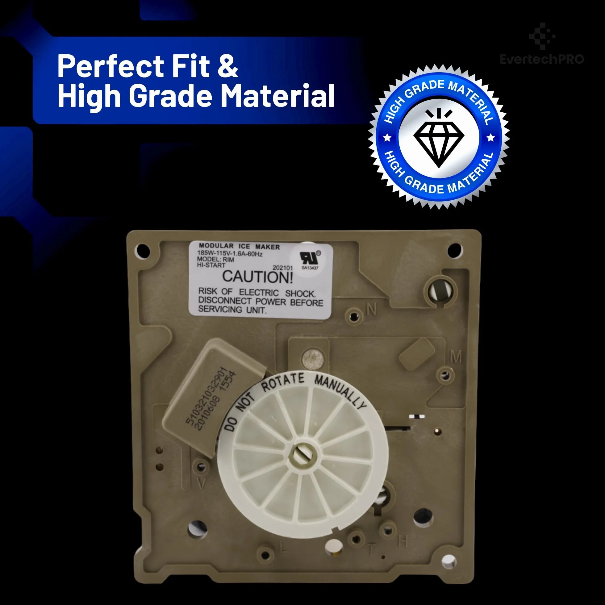 Evertechpro W10190935 - Módulo de control de máquina de hielo para refrigerador para modelos Whirlpool KSR, GD5, GS6, ED2, ED5, RS2