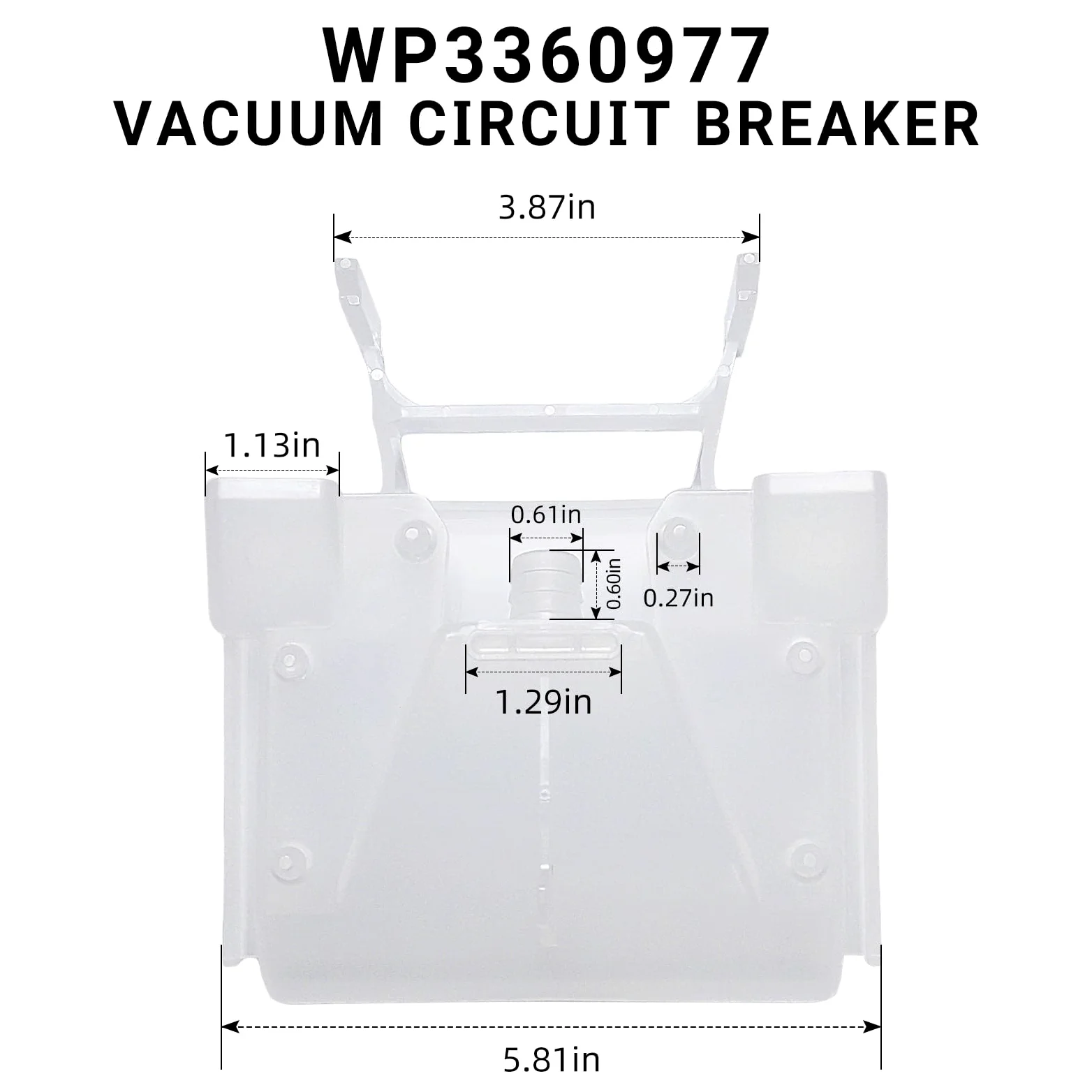 WP3360977 - Rotura de vacío compatible con Whirlpool Kenmore KitchenAid WP3360977 Repuesto 387606 3360977 2845 AP6008099 PS11741230 EAP11741230