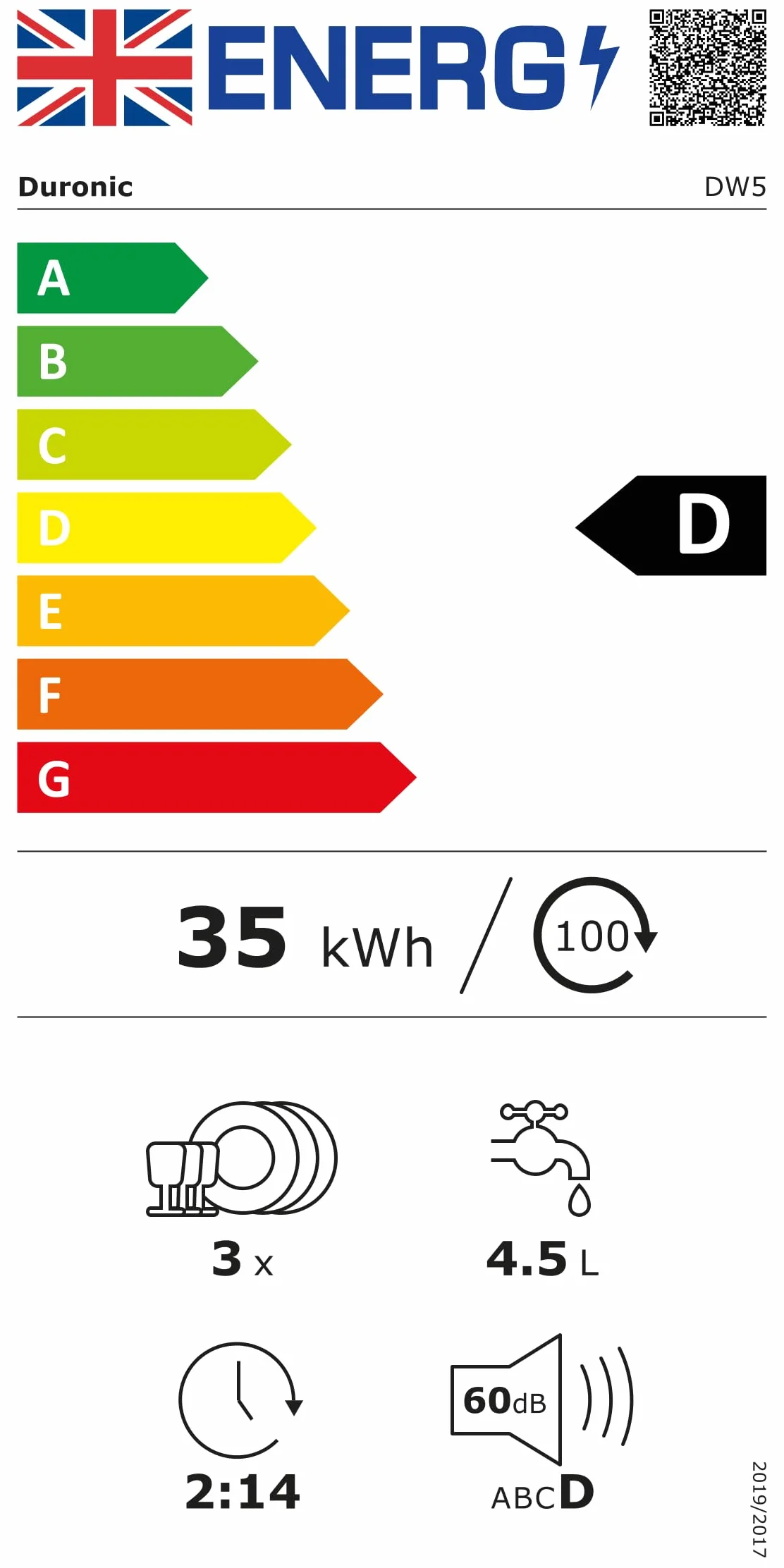 Duronic DW5 WE Lavavajillas pequeño - Lavavajillas Portatil sin Instalacion, Mini lavavajillas compacto, Máquina Lavar Loiça, Maquina de Lavar Loiça, 6 programas, 950W, Secado rápido, 52.3 dB