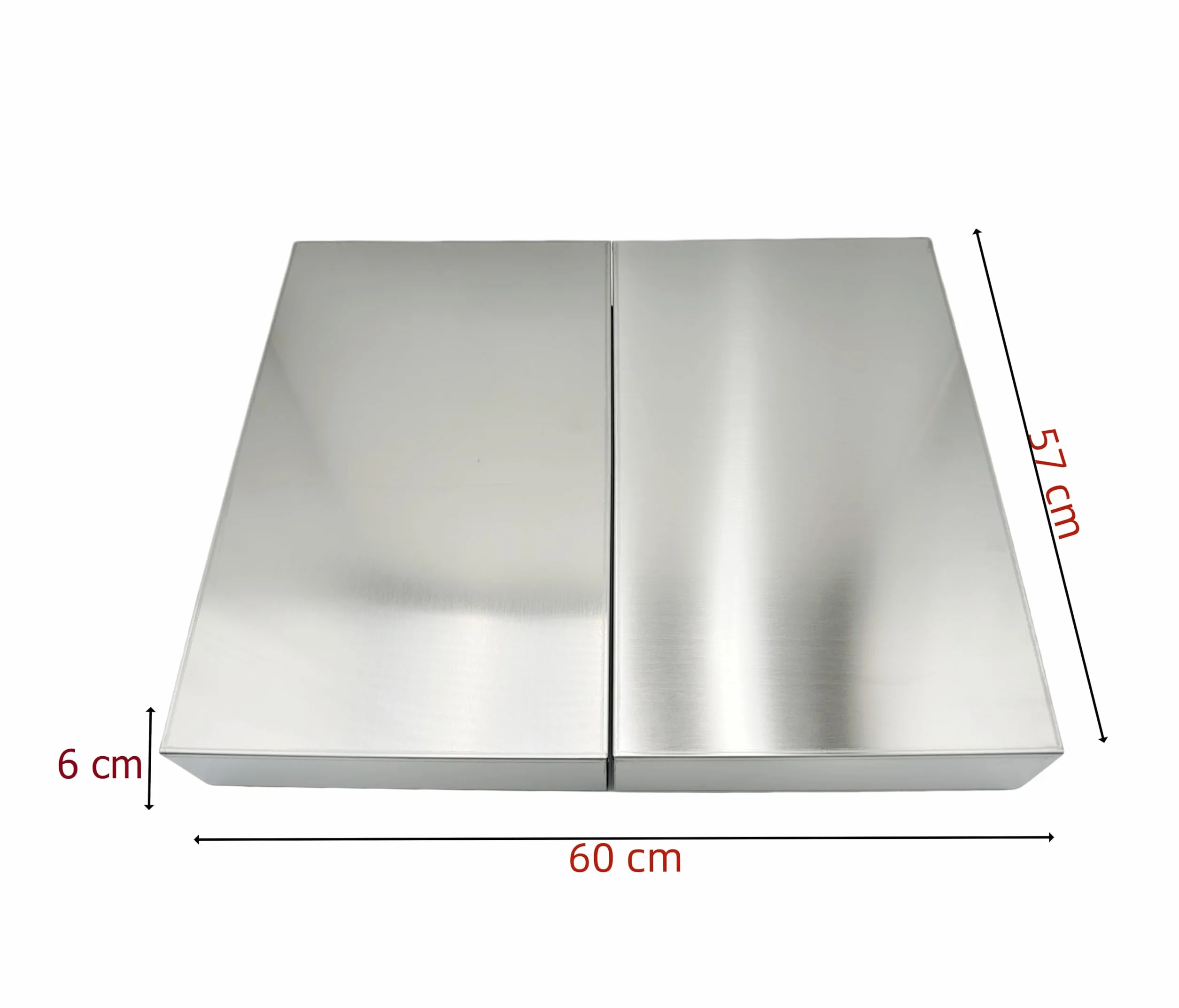 Protector de Encimera Universal en Acero Inoxidable para Gas, Vitrocerámica, Induccion- Juego de 2 piezas Cubre Encimera gas, Cubre Vitroceramica 57x60x6 cm