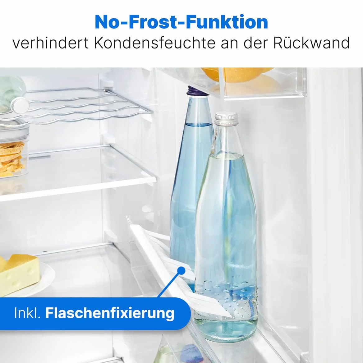 Bomann® VS 7345 Fridge without Freezer Compartment 322 L / 172 cm/Fridge with Quick Cooling Function and MultiAirflow System for Even Cooling, Drinks Fridge 5 Shelves, Door Hinge Changeable