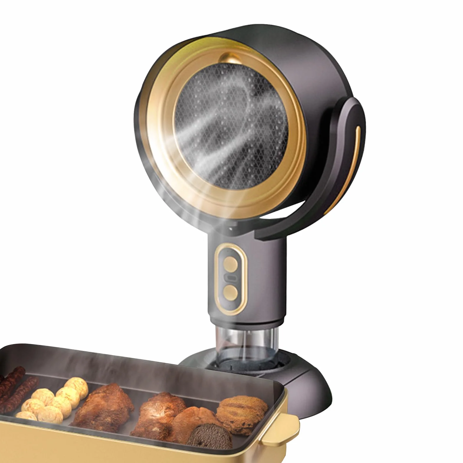 Capucha de gama de escritorio - Ventilación de cocción de mesa, extractor de humo compacto | systema de ventilador purificador retráctil, filtro de aire de velocidad ajustable, utilidad de cocina de a