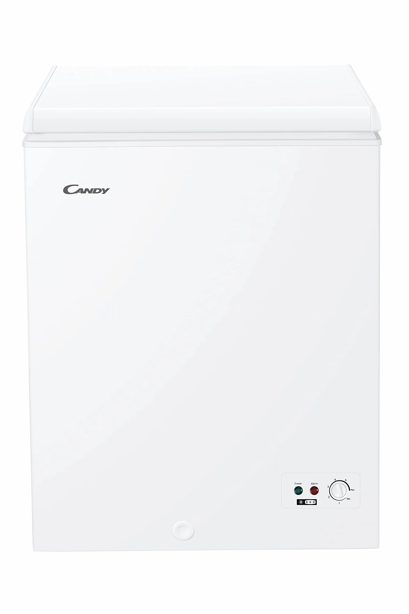 Candy CCHH 145, Congelador Arcón Horizontal, 63CM, 137L, 1 Cesto, Control Electrónico Externo, Indicador de Temperatura, Alarma Aumento de Temperatura, 39DB, Blanco