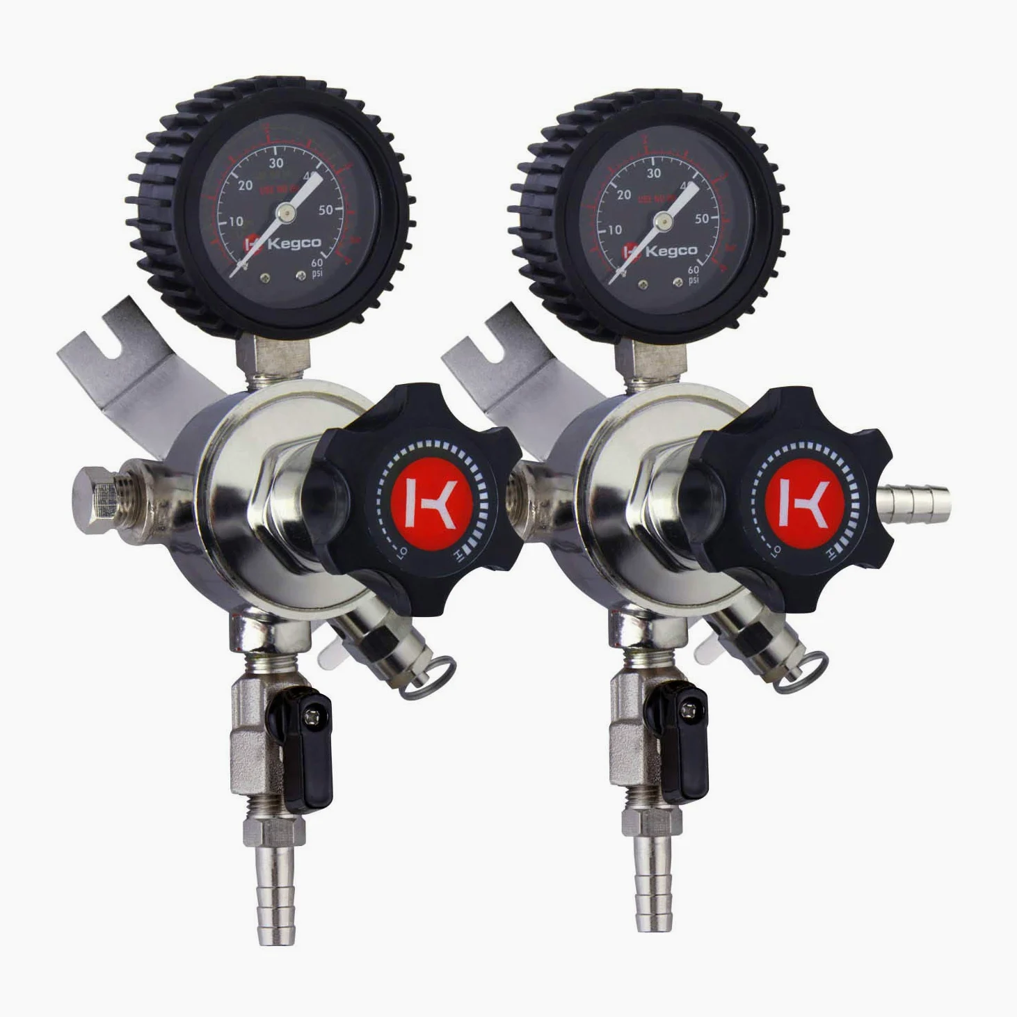 Kegco 3PLHU5S-2 Regulador secundario, latón cromado