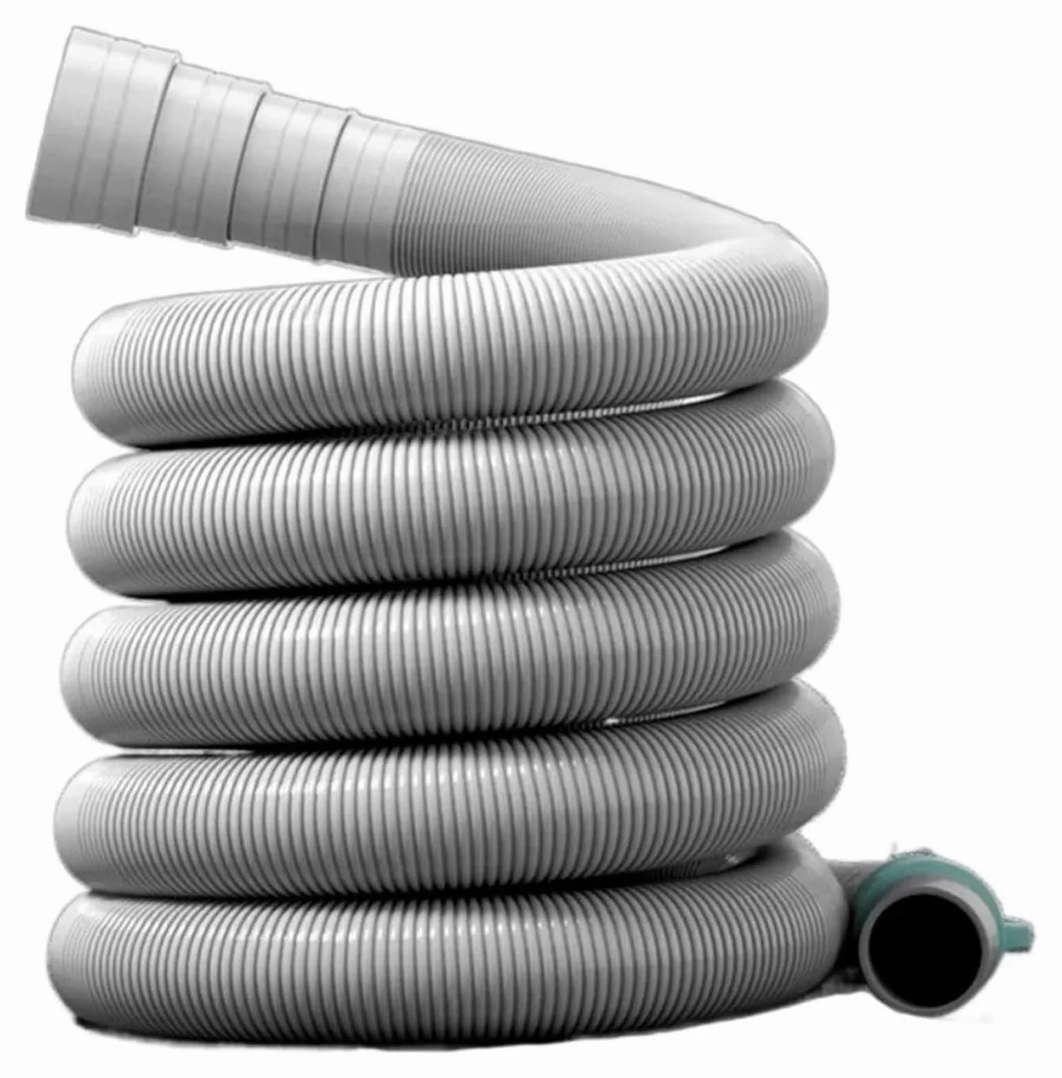 Juego de abrazaderas tubo corrugado for extensión manguera drenaje lavadora y lavavajillas, color gris, 1m-5m(300cm)