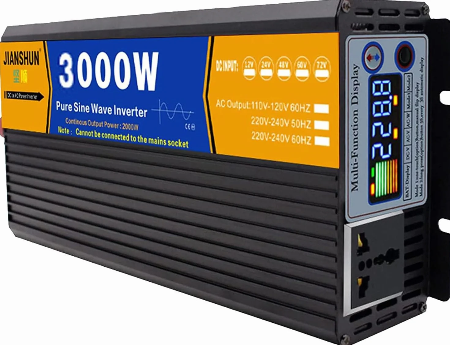 Inversor De Onda Sinusoidal Pura De 3000w/4000w/5000w/6000w/8000w, Convertidor De Potencia De 24v A 230v 240v,Inversor De Energía Solar,3000W-48Vto110V