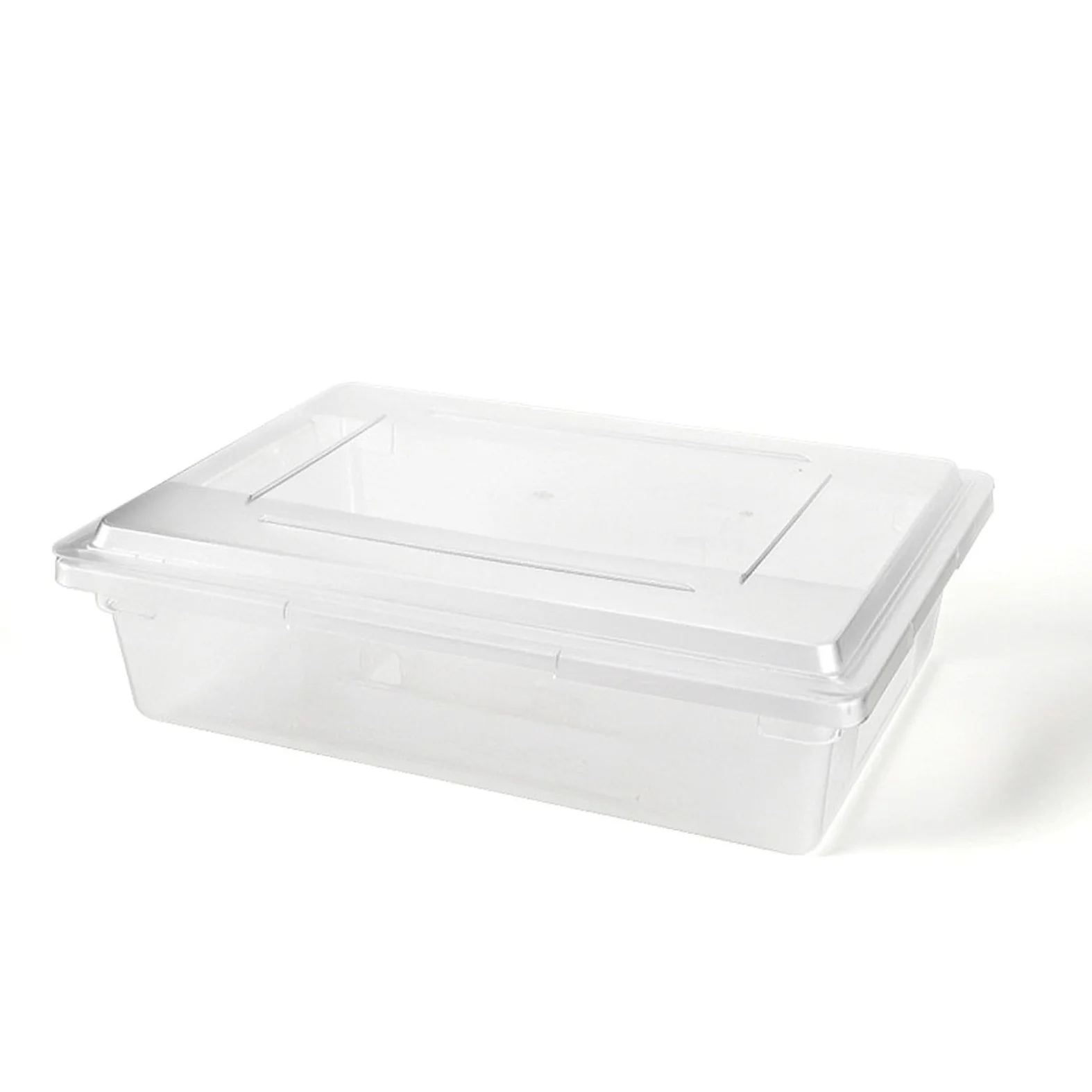 rockible Organizador Nevera con Tapa Engrosado Organizador Nevera Recipien con Tapa para Cocina, 65.5cm X 45.5cm X 16.5cm, 32L, Caja De Almacenamiento Rectangular Baja Grande
