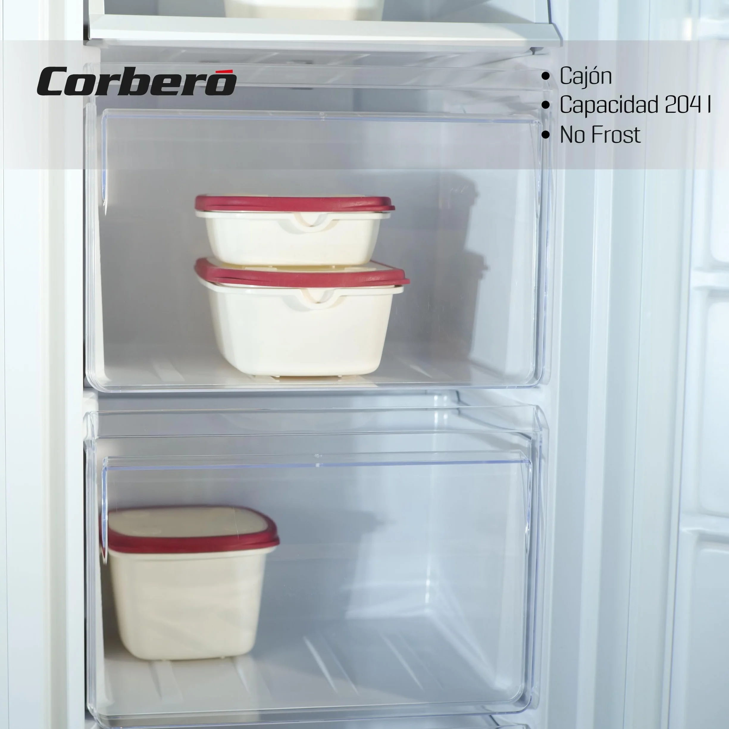 Corberó Congelador Vertical No Frost Inverter 204L 171.5 cm Blanco