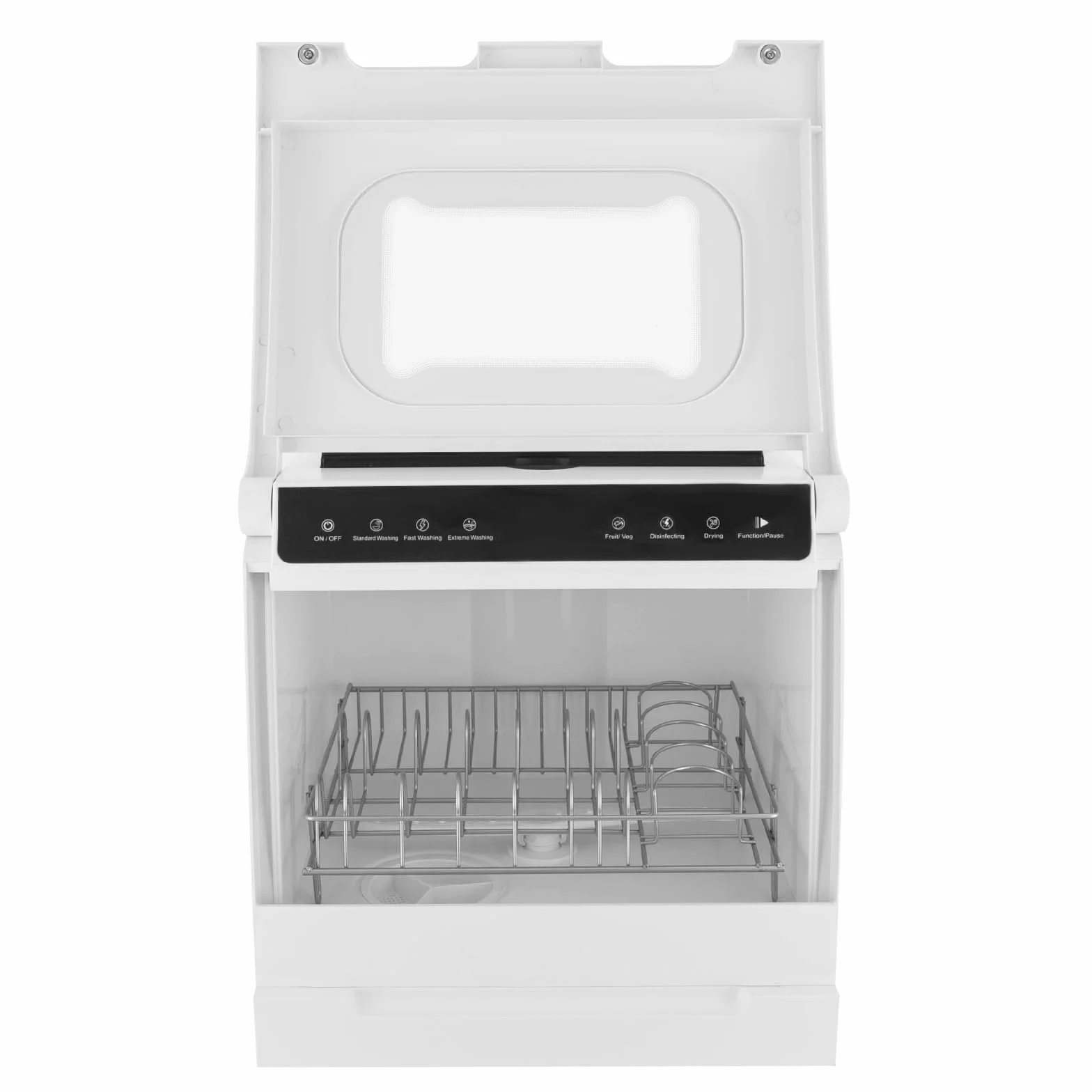 Lavavajillas portátil de encimera, lavavajillas de mesa con cuatro modos de lavado, lavado estándar, lavado rápido, lavado extremo y frutas y verduras,360° doble vaporización, mini