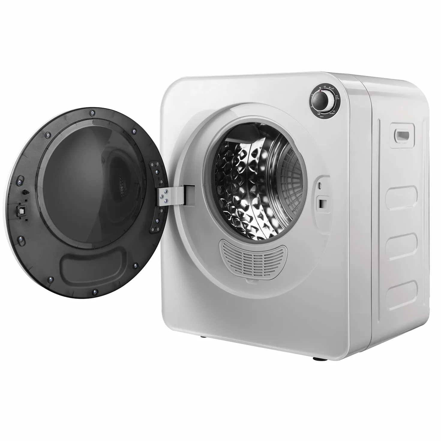 Green Blue GB405 Secadora de Ropa hasta 3kg | Secadora Eléctrica 830W de Evacuación | Independiente o de Pared Cinco Programas de Secado (Secadora GB405 + 4x Filtro)