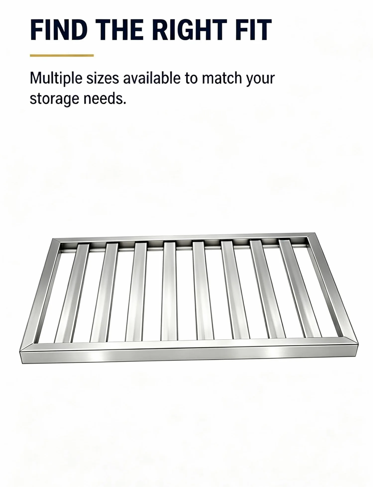 Estante acero inox 304 for frigorífico y congelador comercial | Rejilla de repuesto en acero inox 304 for vitrinas, congeladores y equipos de refrigeración(108x53cm/42.5x20.9in)