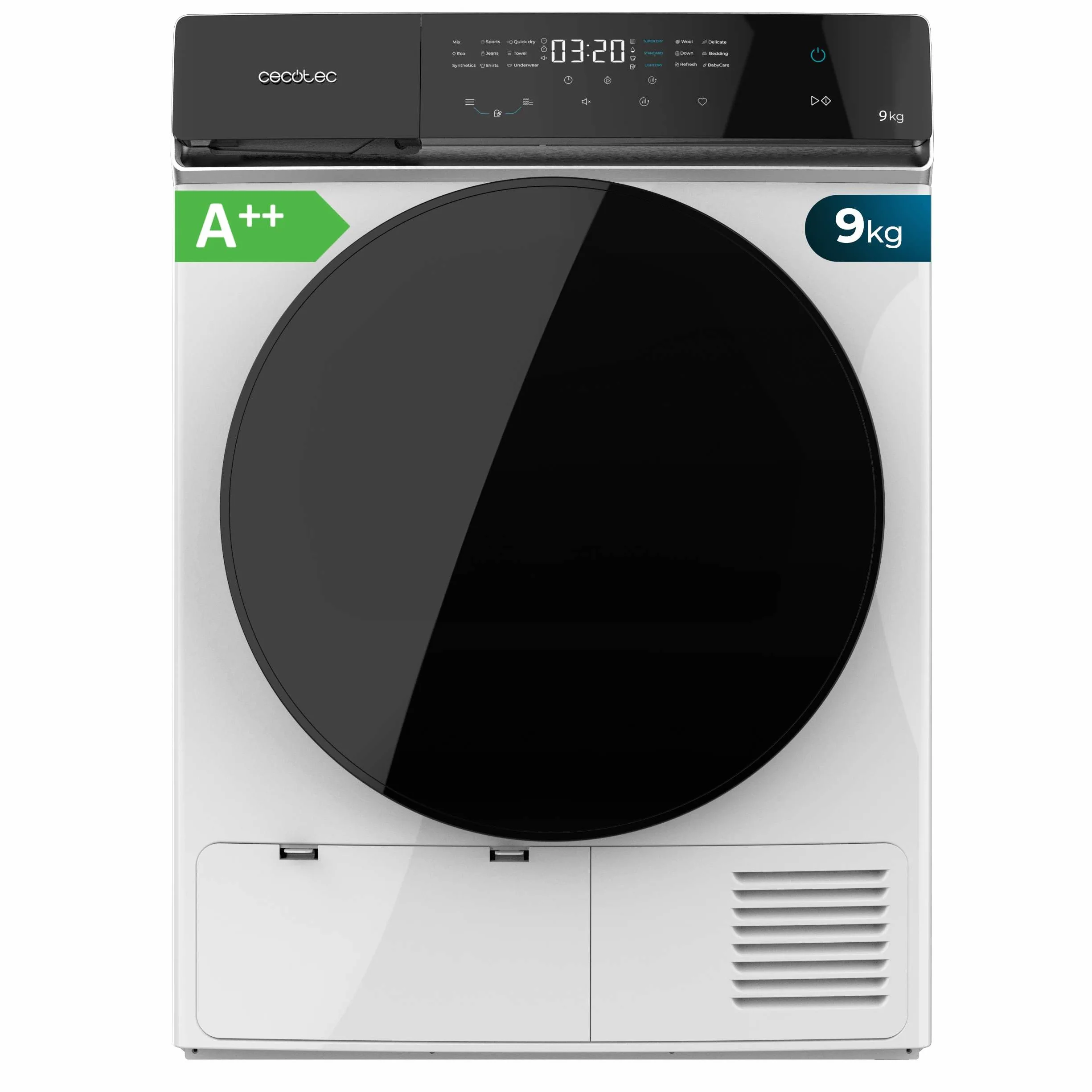 Cecotec Secadoras Bolero DressCode Dry 9400 A++ 9kg Bomba De Calor Clase A++ Tambor Acero Inoxidable