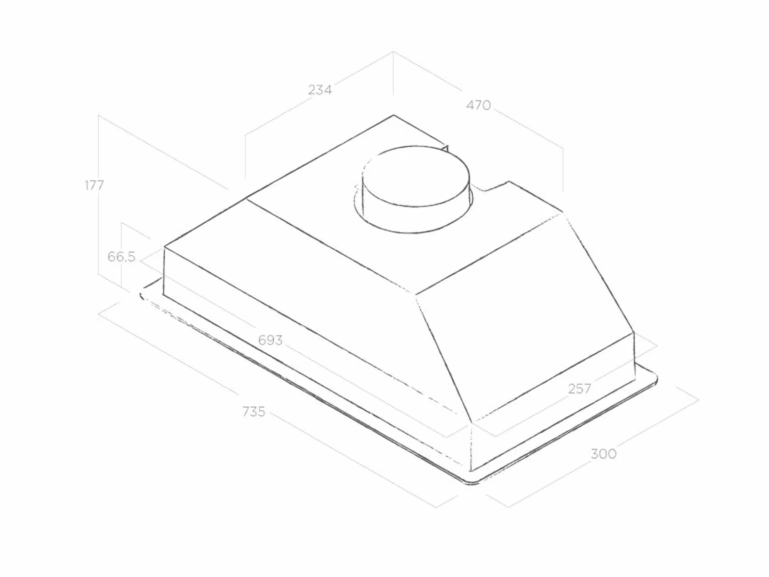 Elica ERA C IX/A/80 PRF0142741 Campana extractora
