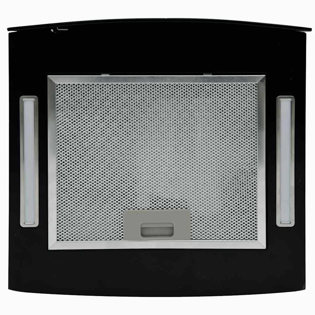 Genérico Campana extractora de Isla Sensor táctil LCD Vidrio Templado, Extractores Negro